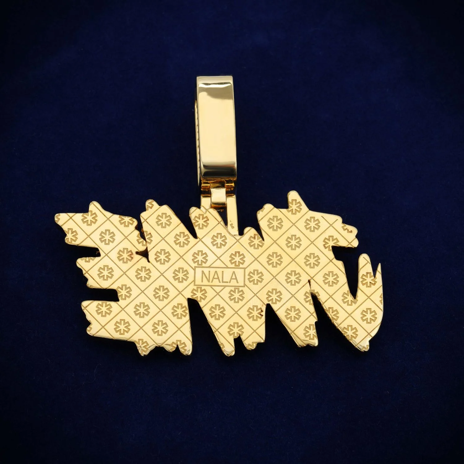 "JWAE" Custom Moissanite Name Pendant 14K Gold - Image 3