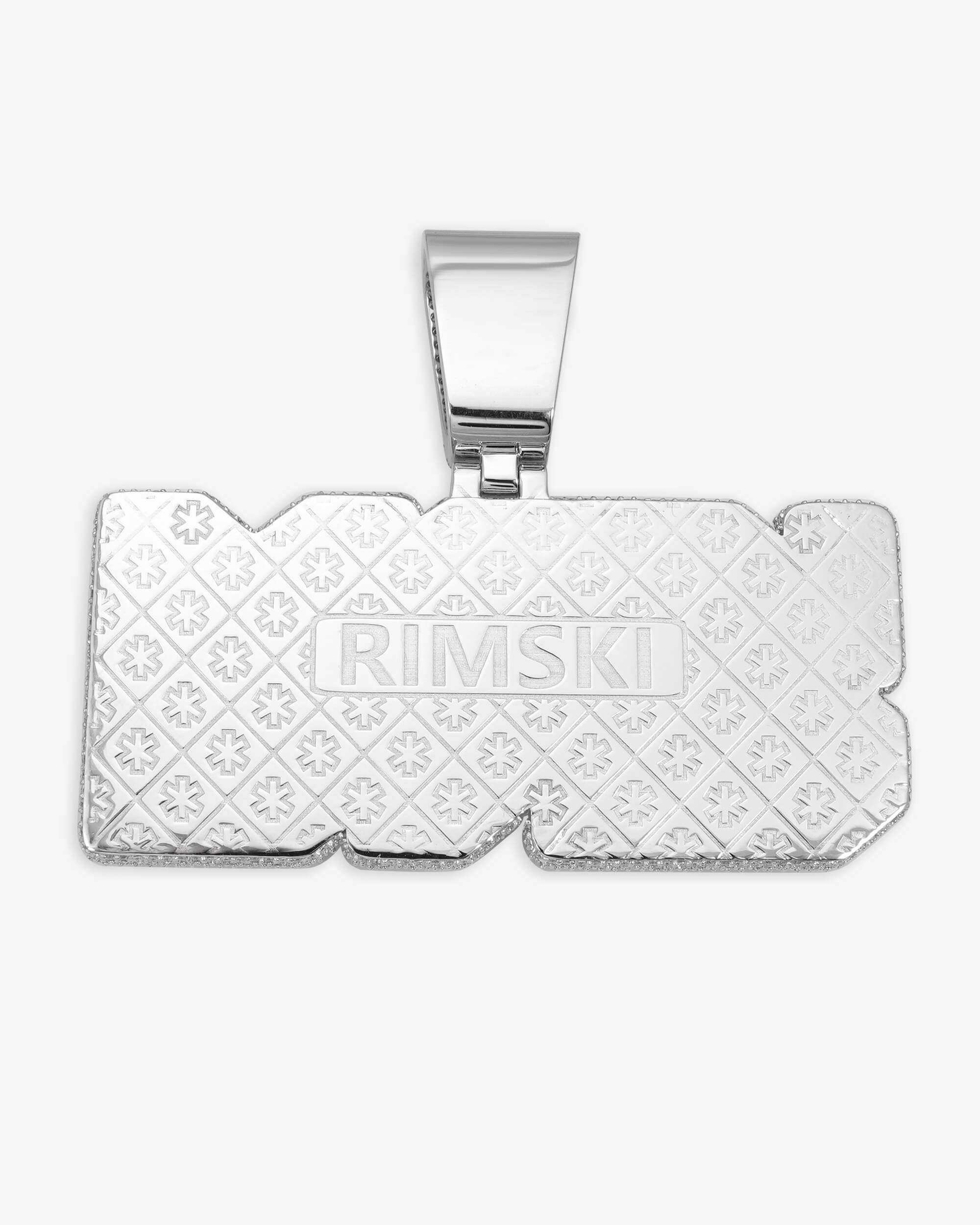 "KDM GNG" Custom Moissanite Name Pendant 14K Gold - Image 3