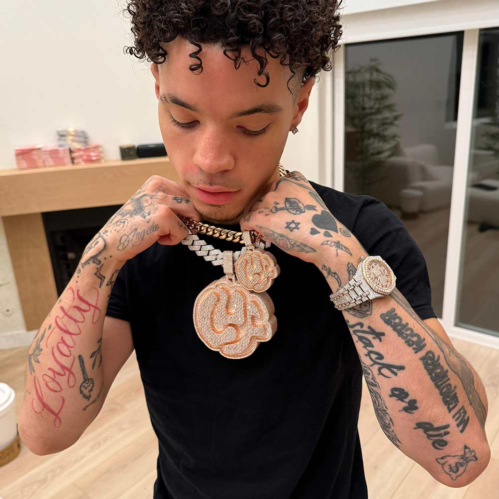 "LIL MOSEY" Custom Diamond Pendant 14K Gold - Image 3