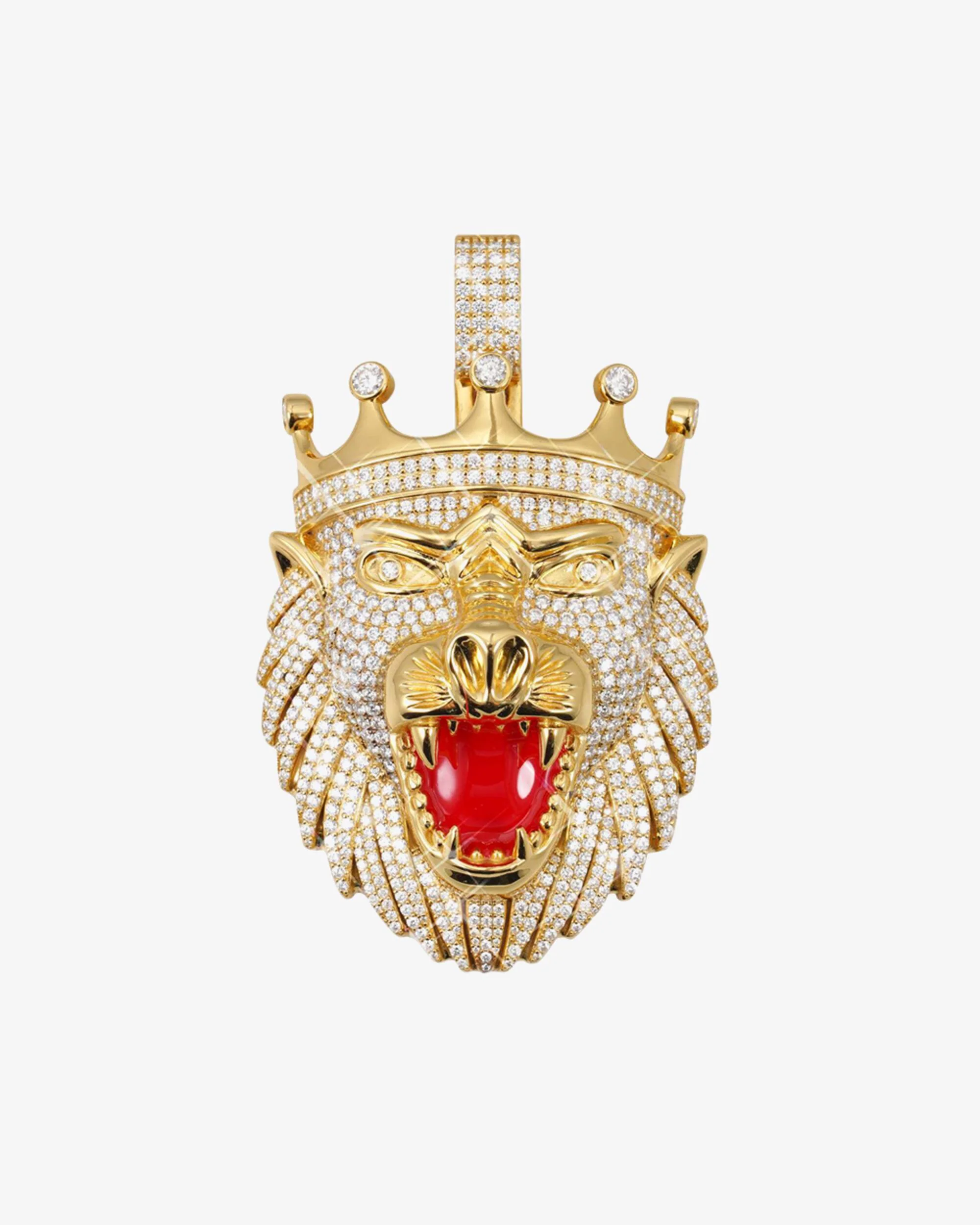 "LION KING" Custom Moissanite Logo Pendant 14K Gold