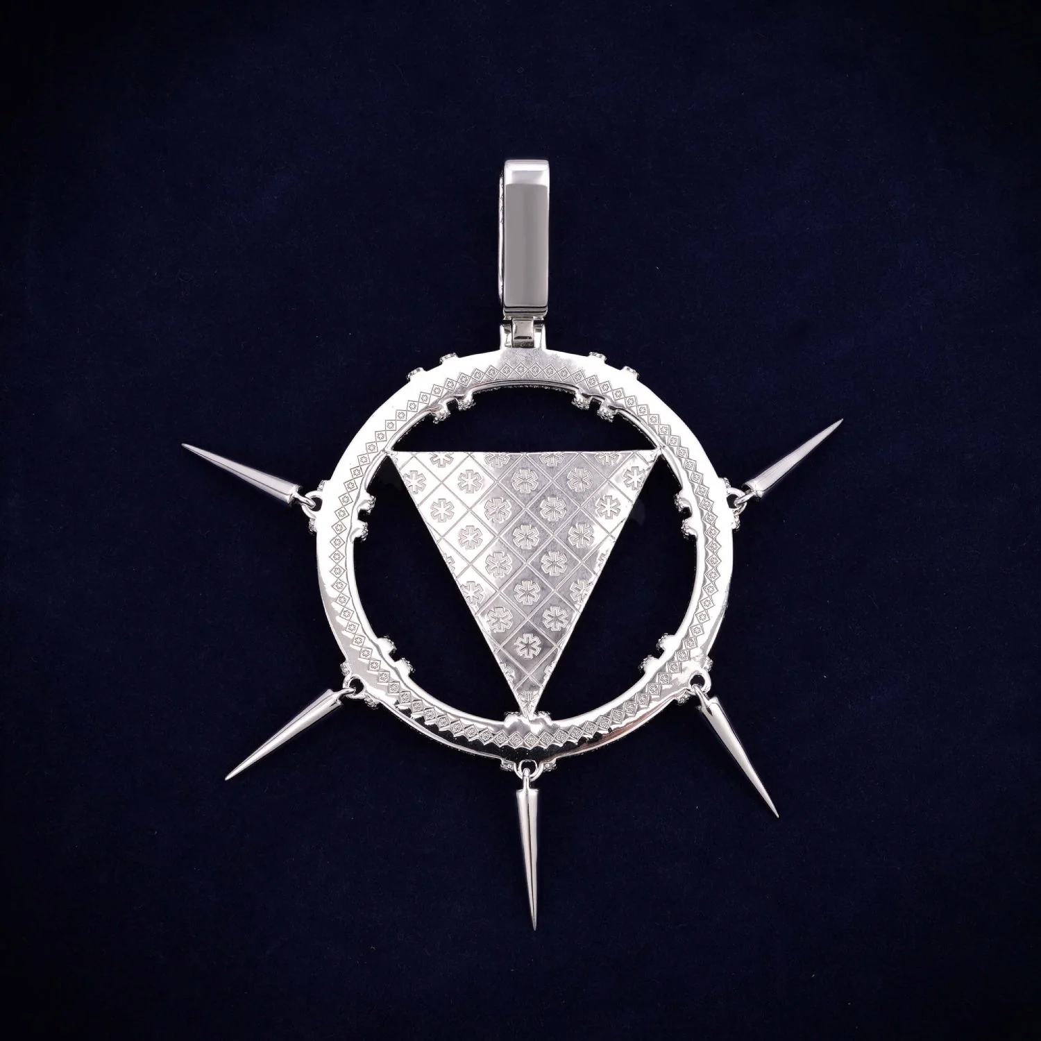 "MILLENNIUM RING" Custom Logo Moissanite Pendant 14K Gold - Image 3