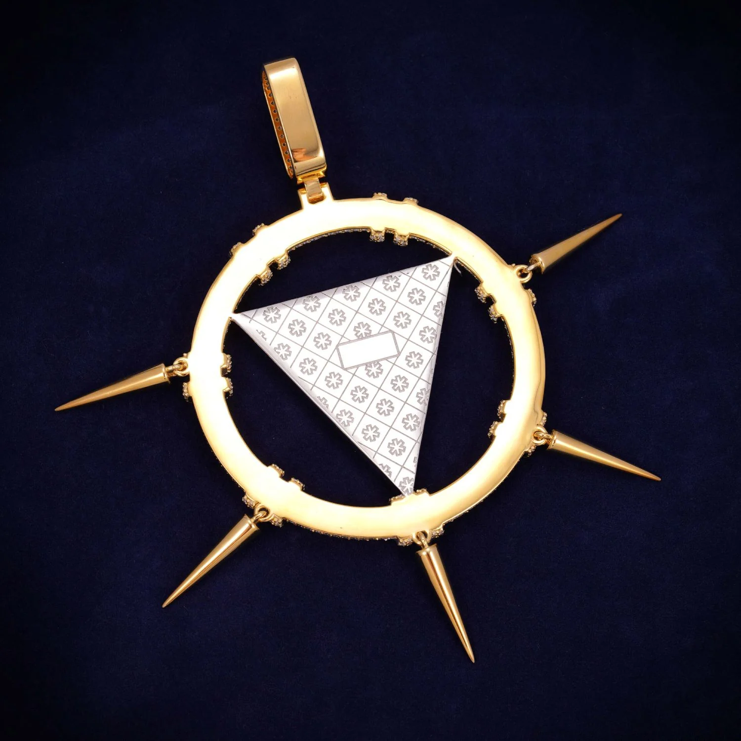 "Millennium Ring" Custom Moissanite Pendant 14K Gold - Image 3