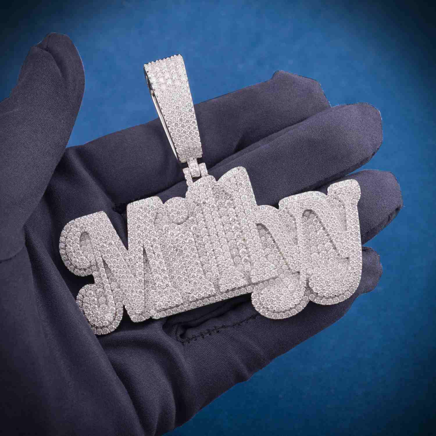 "MILLYY" Custom Moissanite Pendant 14K Gold - Image 4