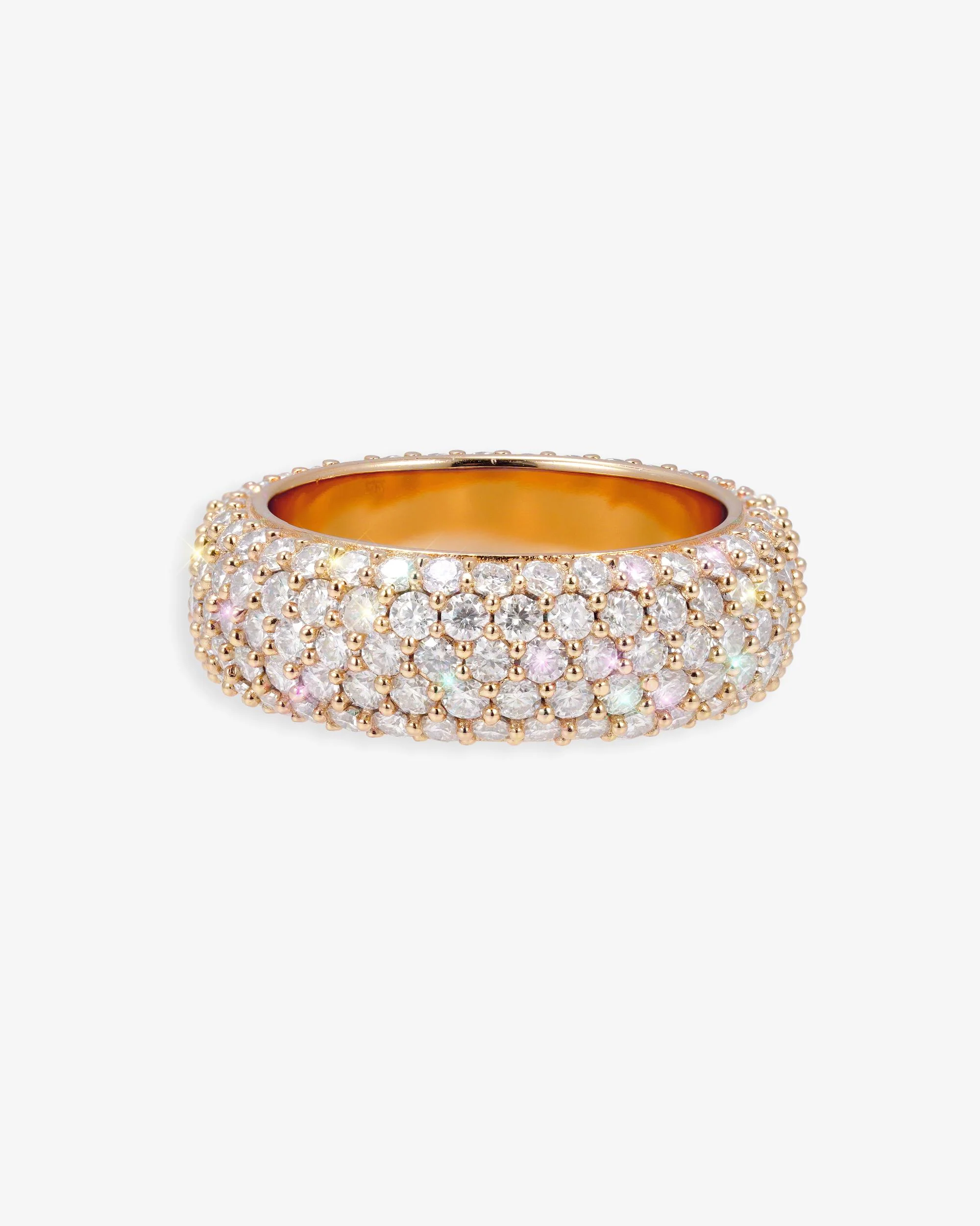 Moissanite 5-Row Band Ring 14K Gold - Image 10