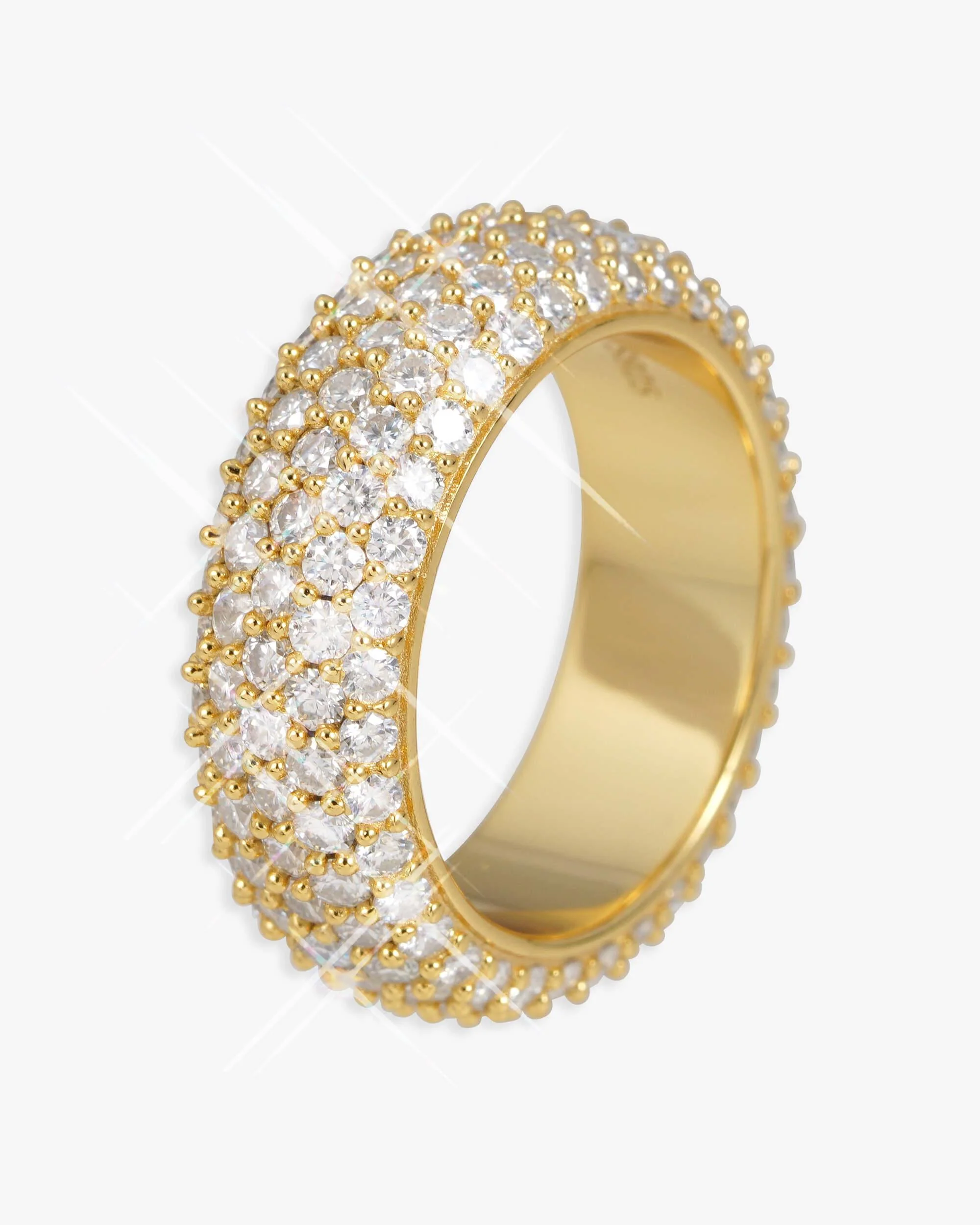 Moissanite 5-Row Band Ring 14K Gold - Image 6