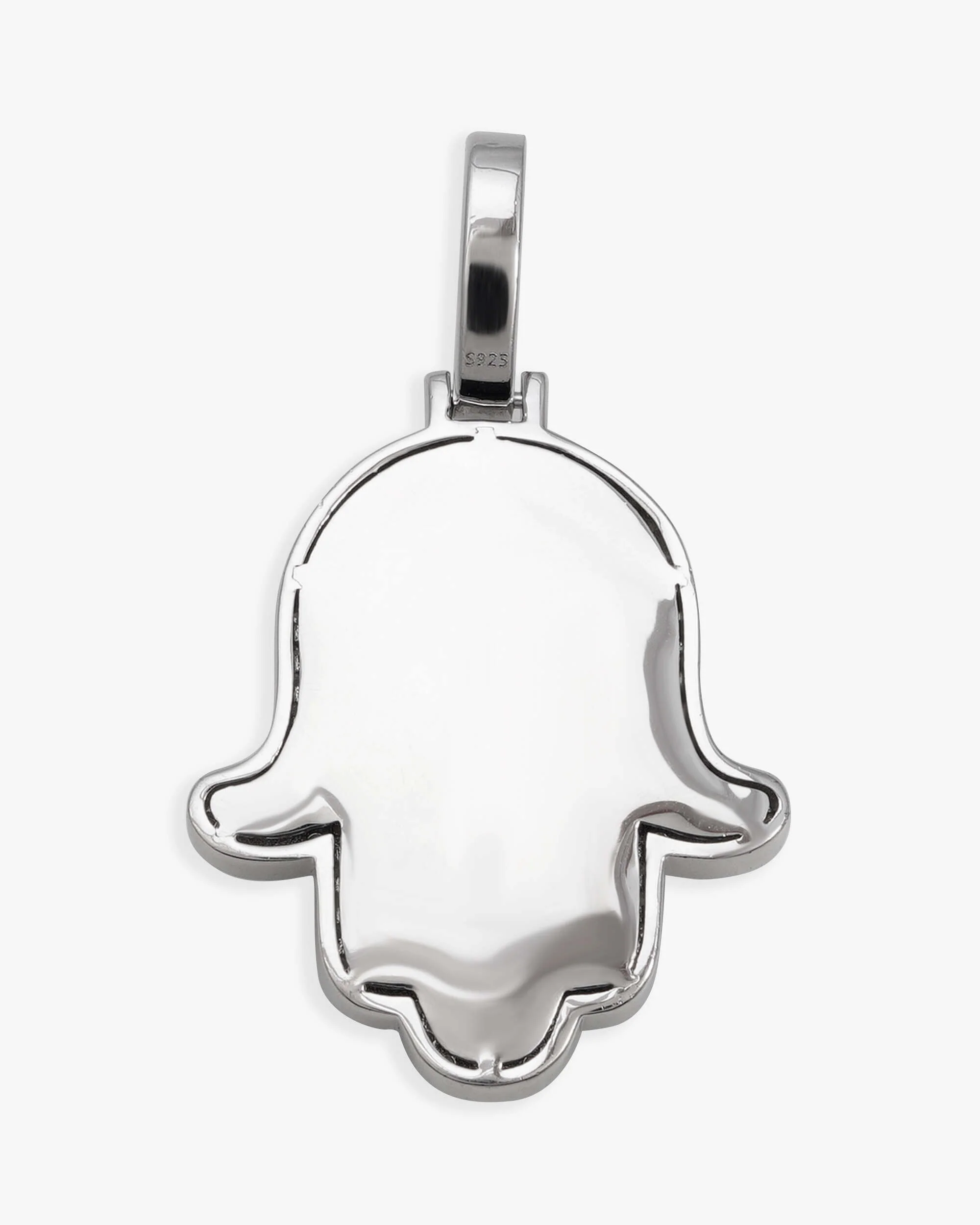 Moissanite Allah Hamsa Hand Pendant 14K Gold - Image 3