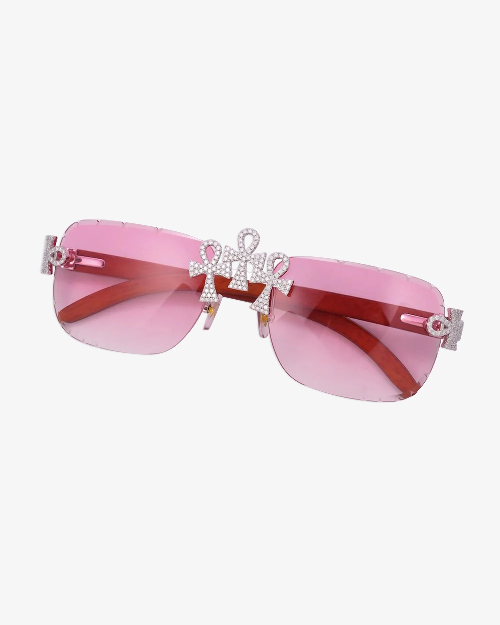 Moissanite Ankh Cross Sunglasses 14K Gold - Image 3