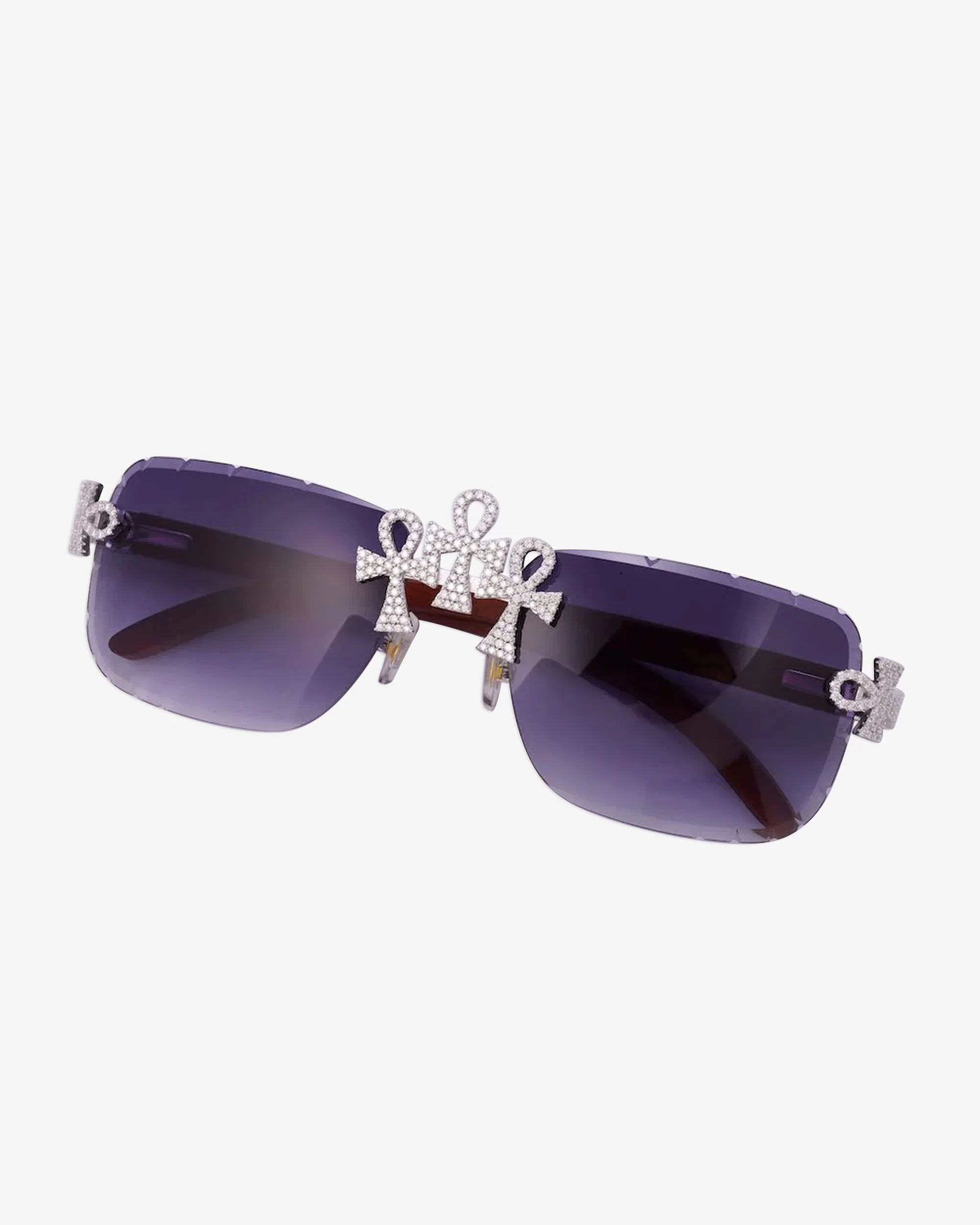Moissanite Ankh Cross Sunglasses 14K Gold - Image 4