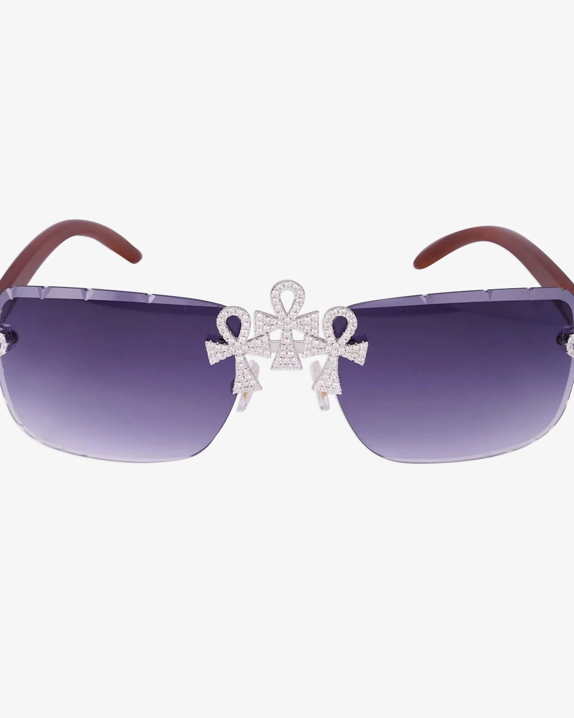 Moissanite Ankh Cross Sunglasses 14K Gold - Image 7