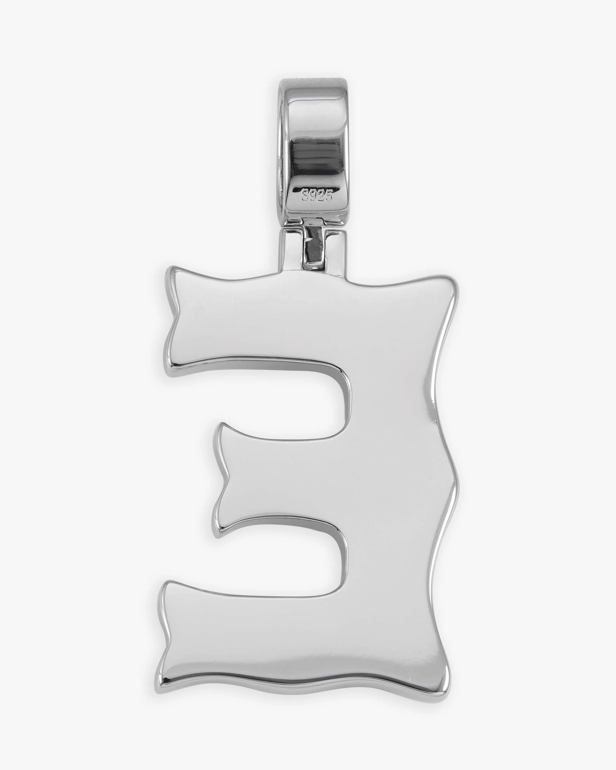 Moissanite Baguette Letter "E" Pendant - Image 3