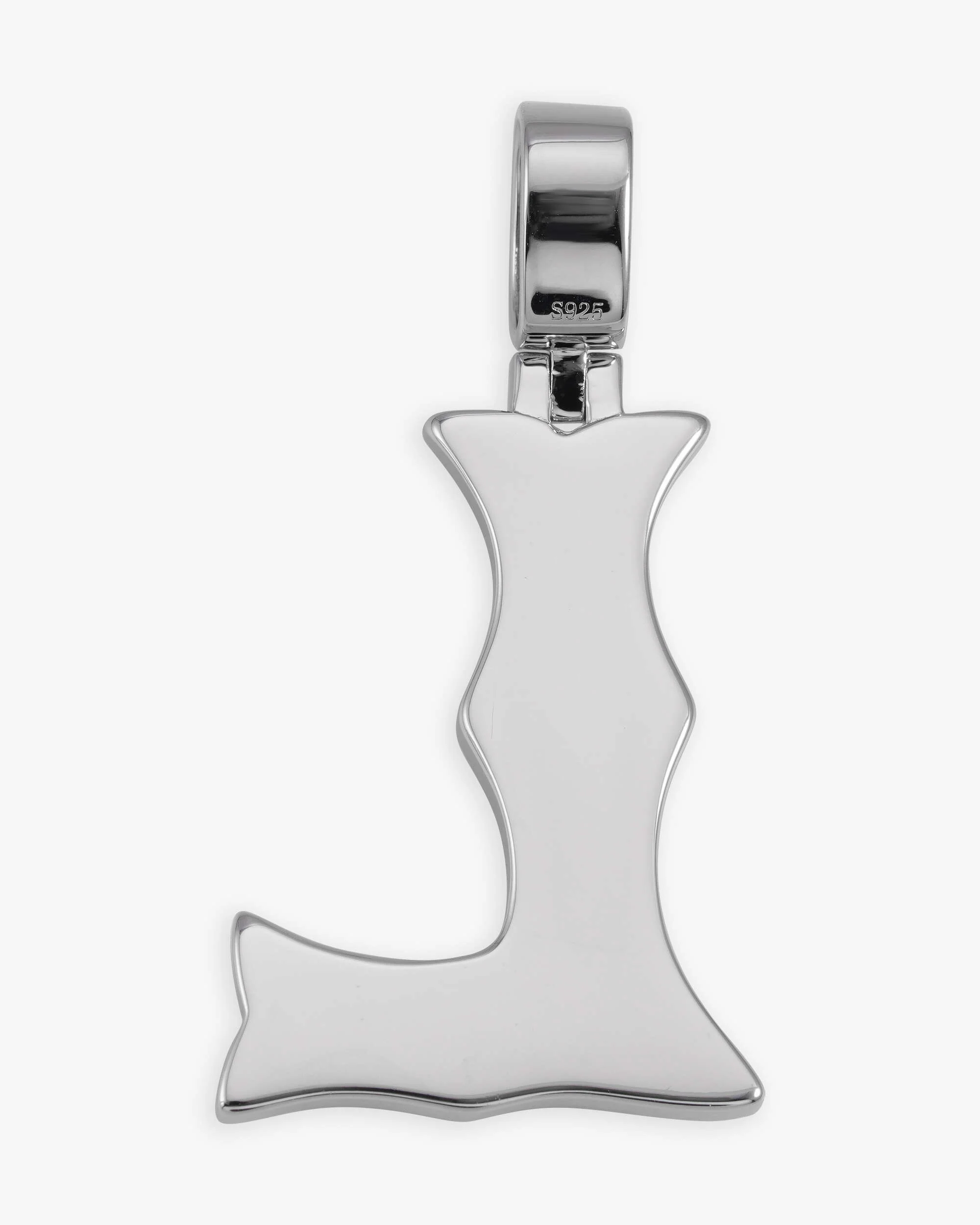 Moissanite Baguette Letter "L" Pendant - Image 3