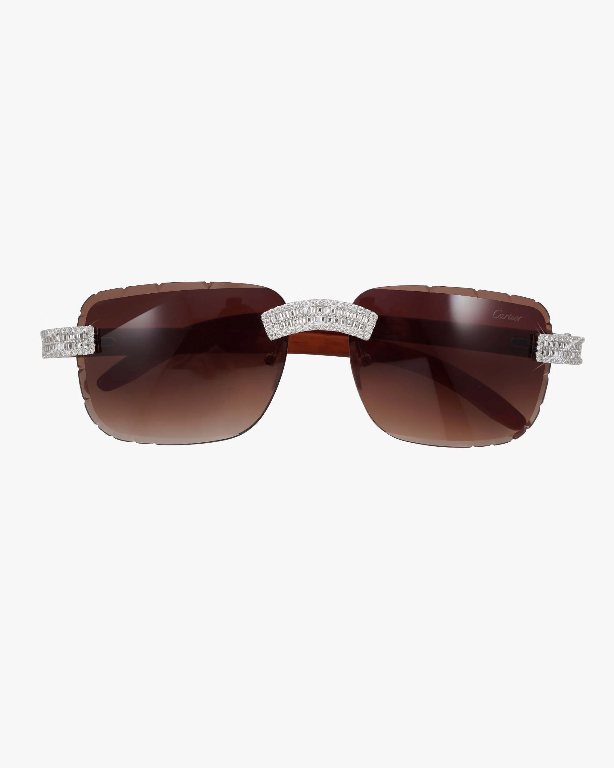 Moissanite Baguette Sunglasses 14K Gold - Image 8