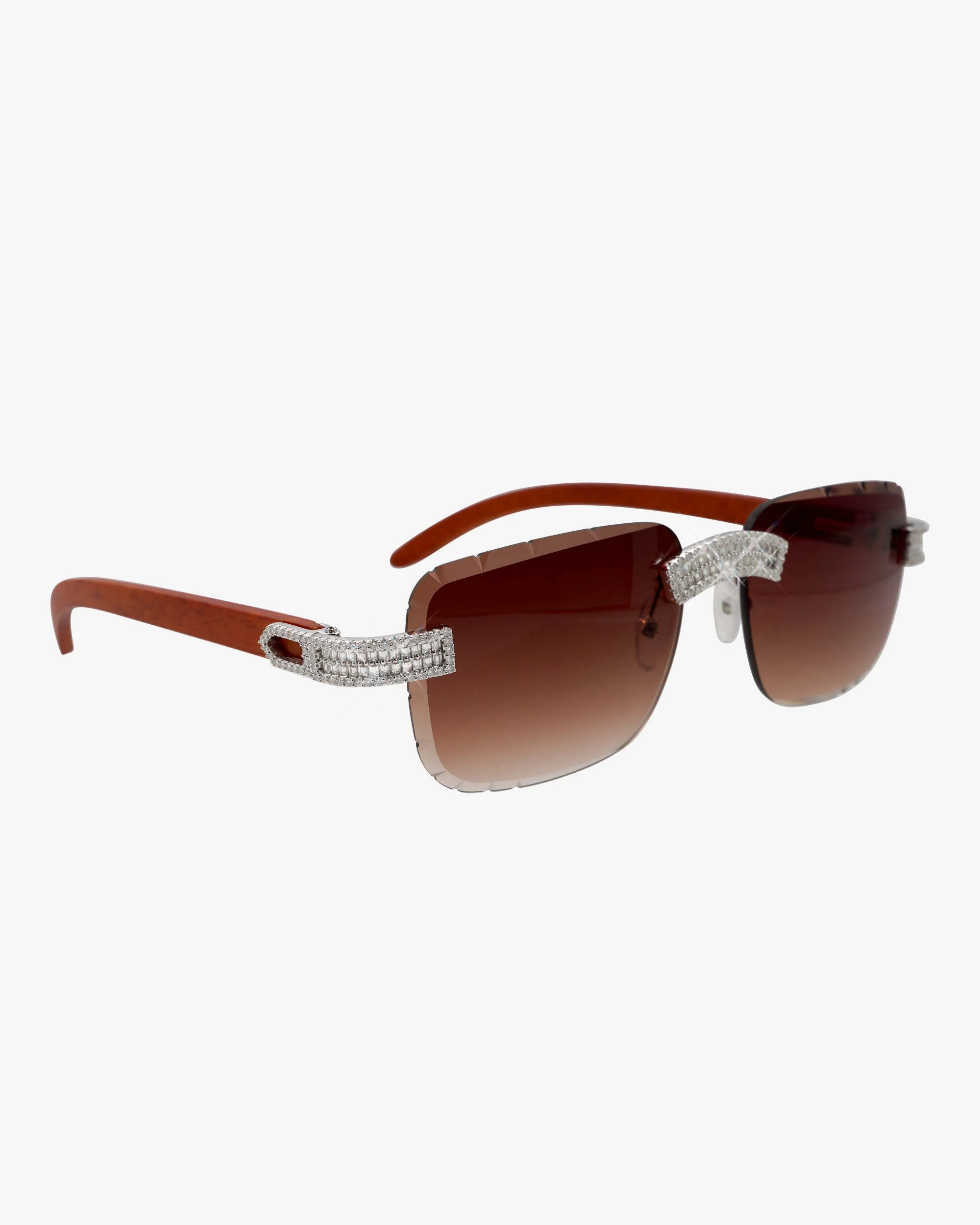 Moissanite Baguette Sunglasses 14K Gold - Image 9