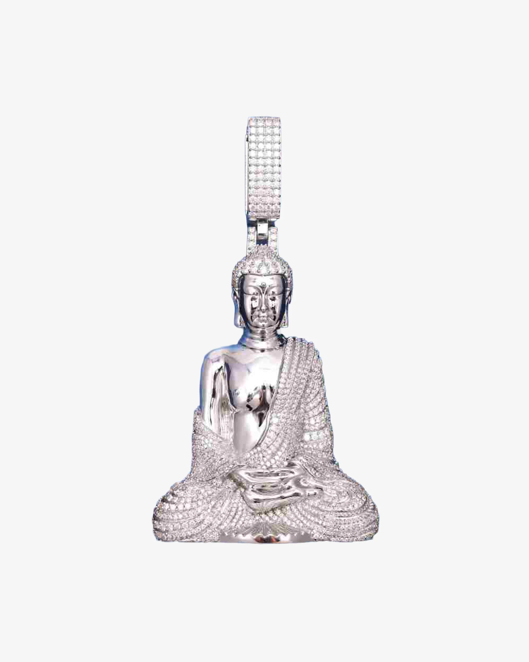 Moissanite Buddha Pendant 14K Gold