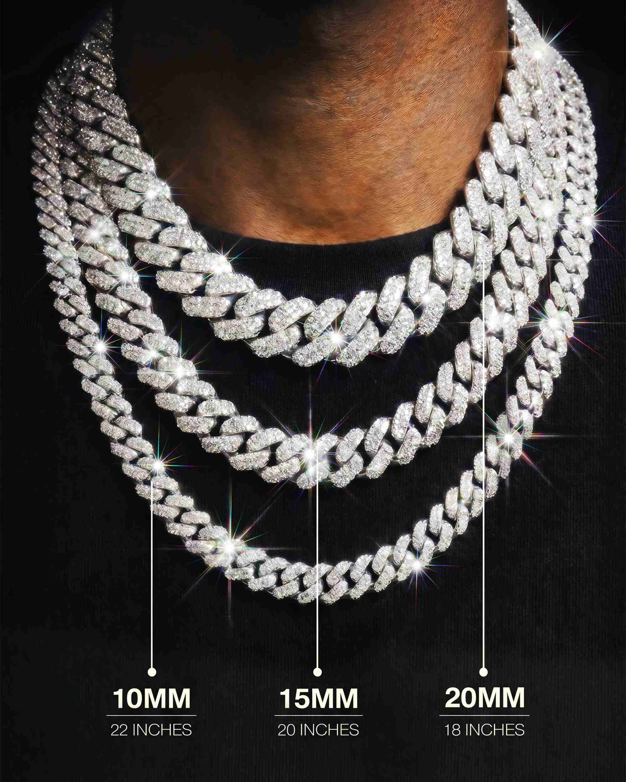 Moissanite Cuban Link Chain 14K Gold (ALL SIZES) - Image 2
