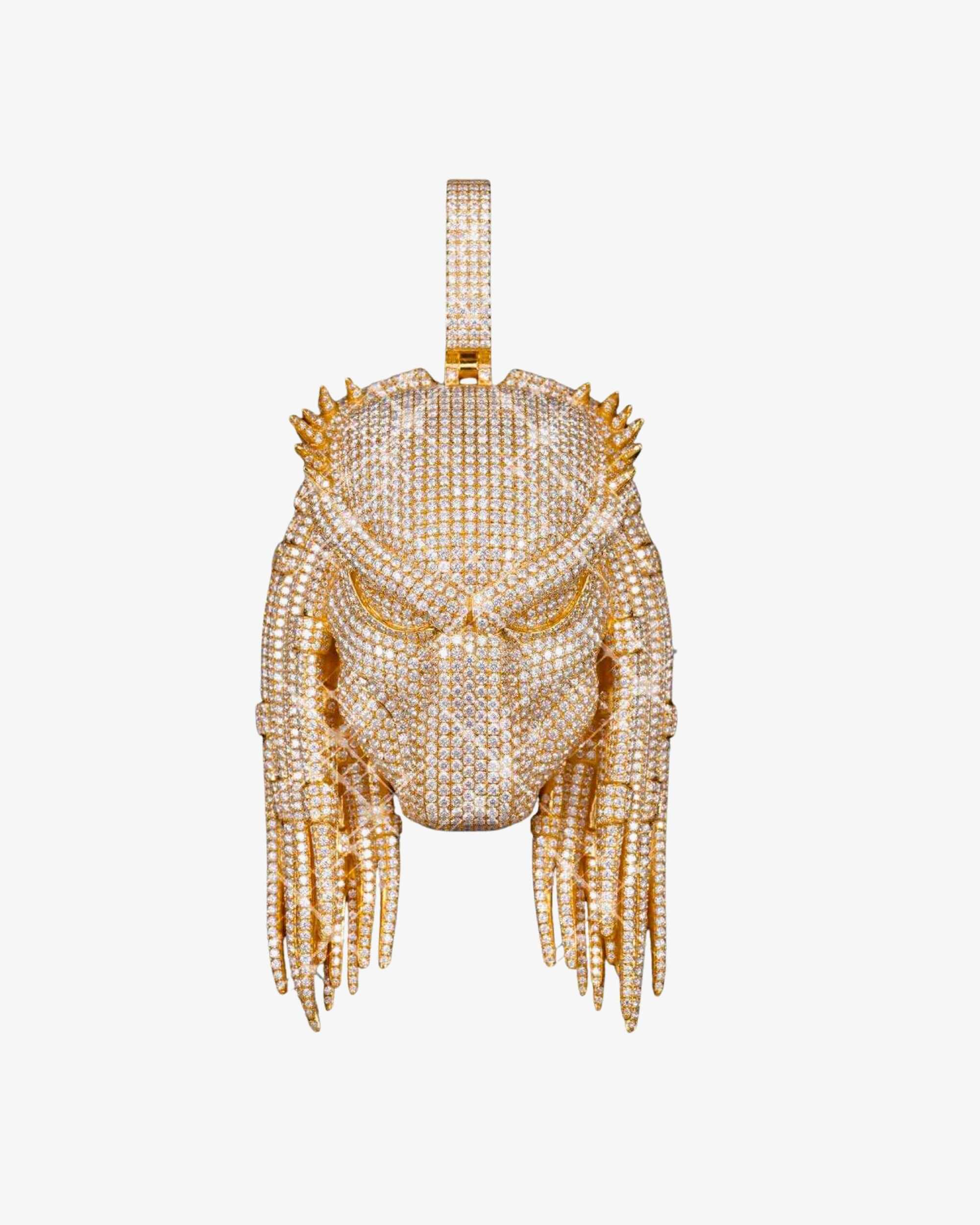 Moissanite Custom Predator Pendant 14K Gold