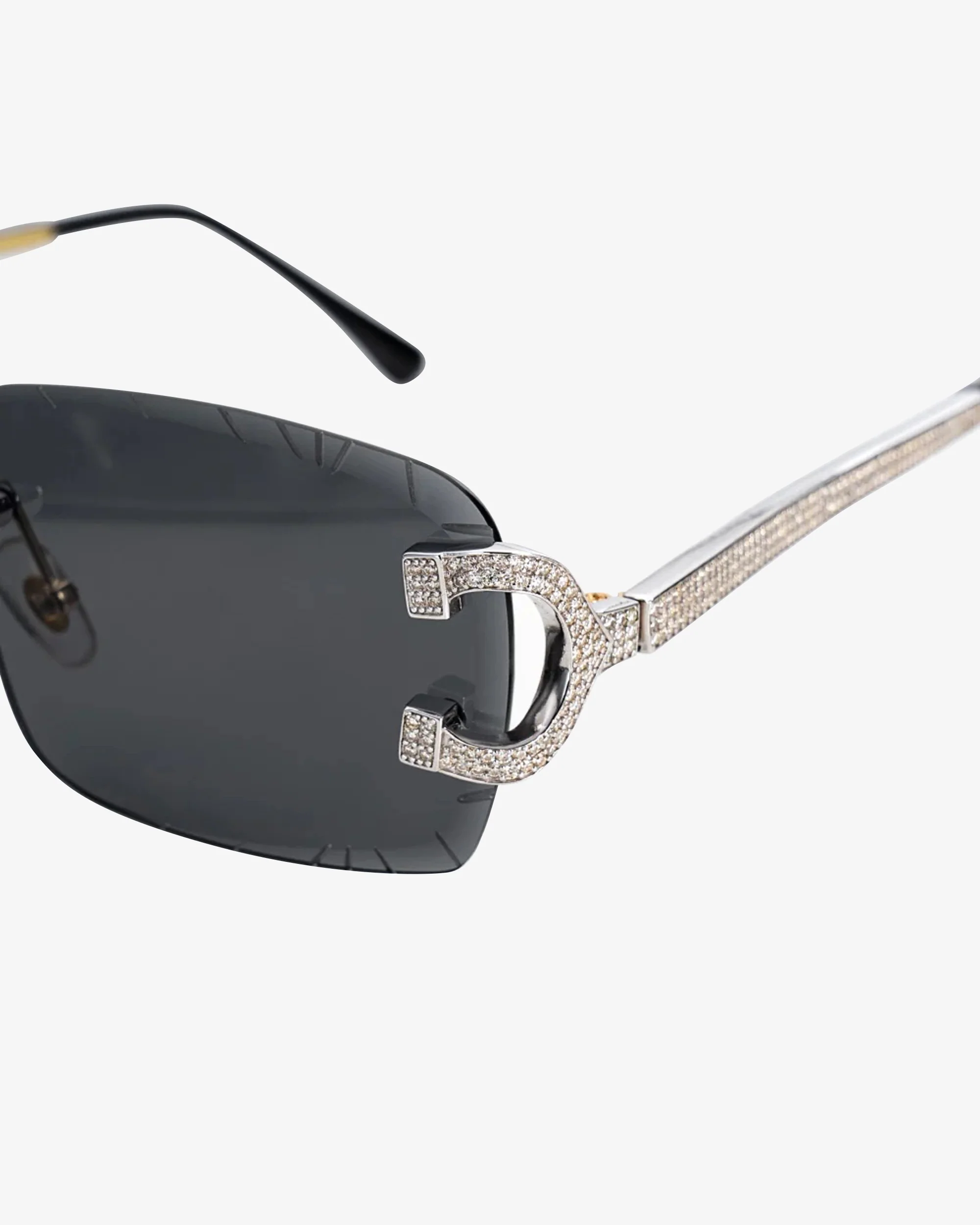 Moissanite Diamond Classic Sunglasses 14K Gold - Image 11