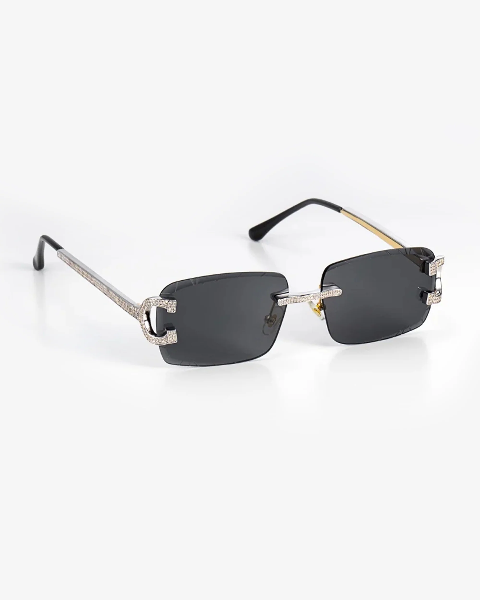 Moissanite Diamond Classic Sunglasses 14K Gold - Image 13