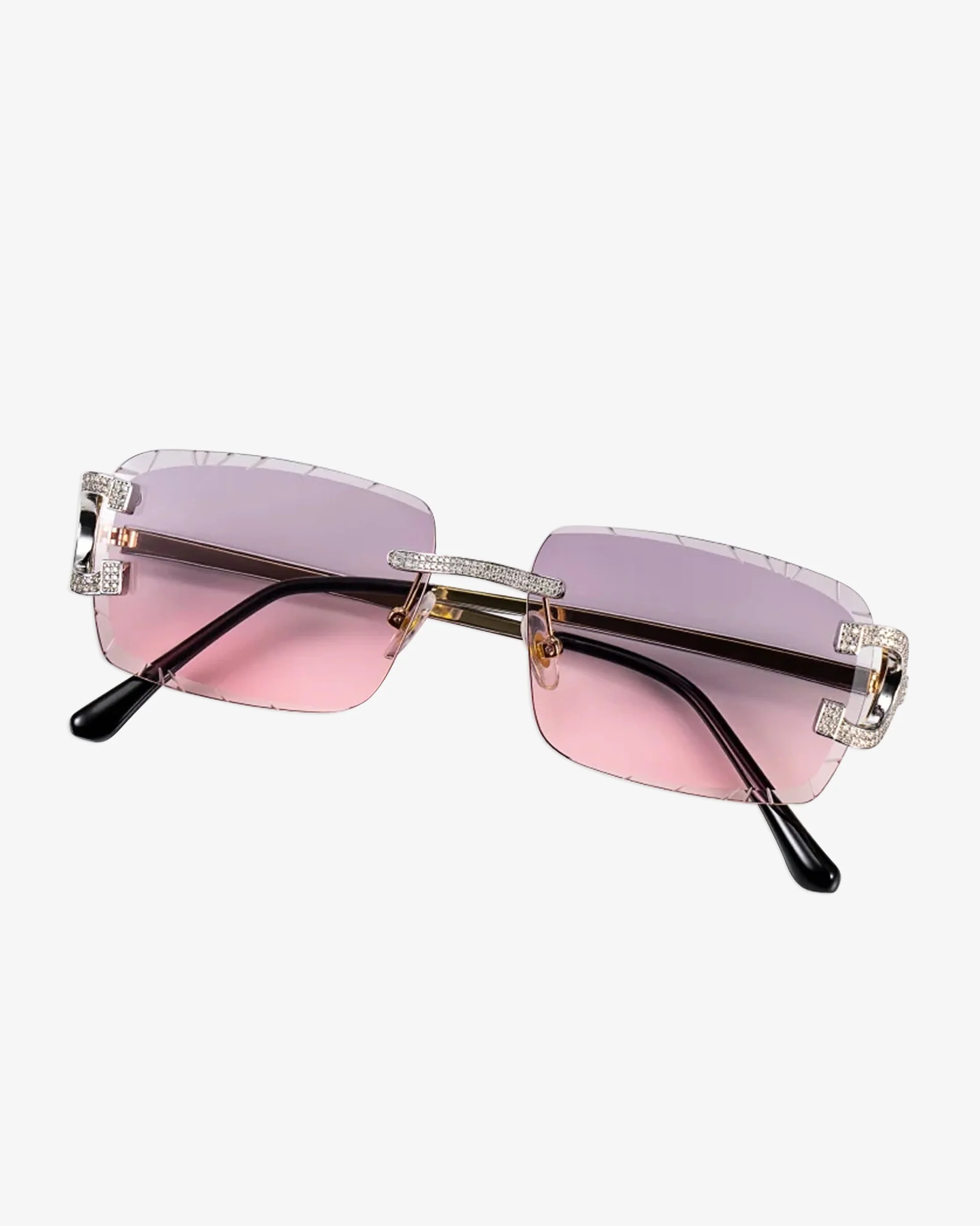 Moissanite Diamond Classic Sunglasses 14K Gold - Image 8