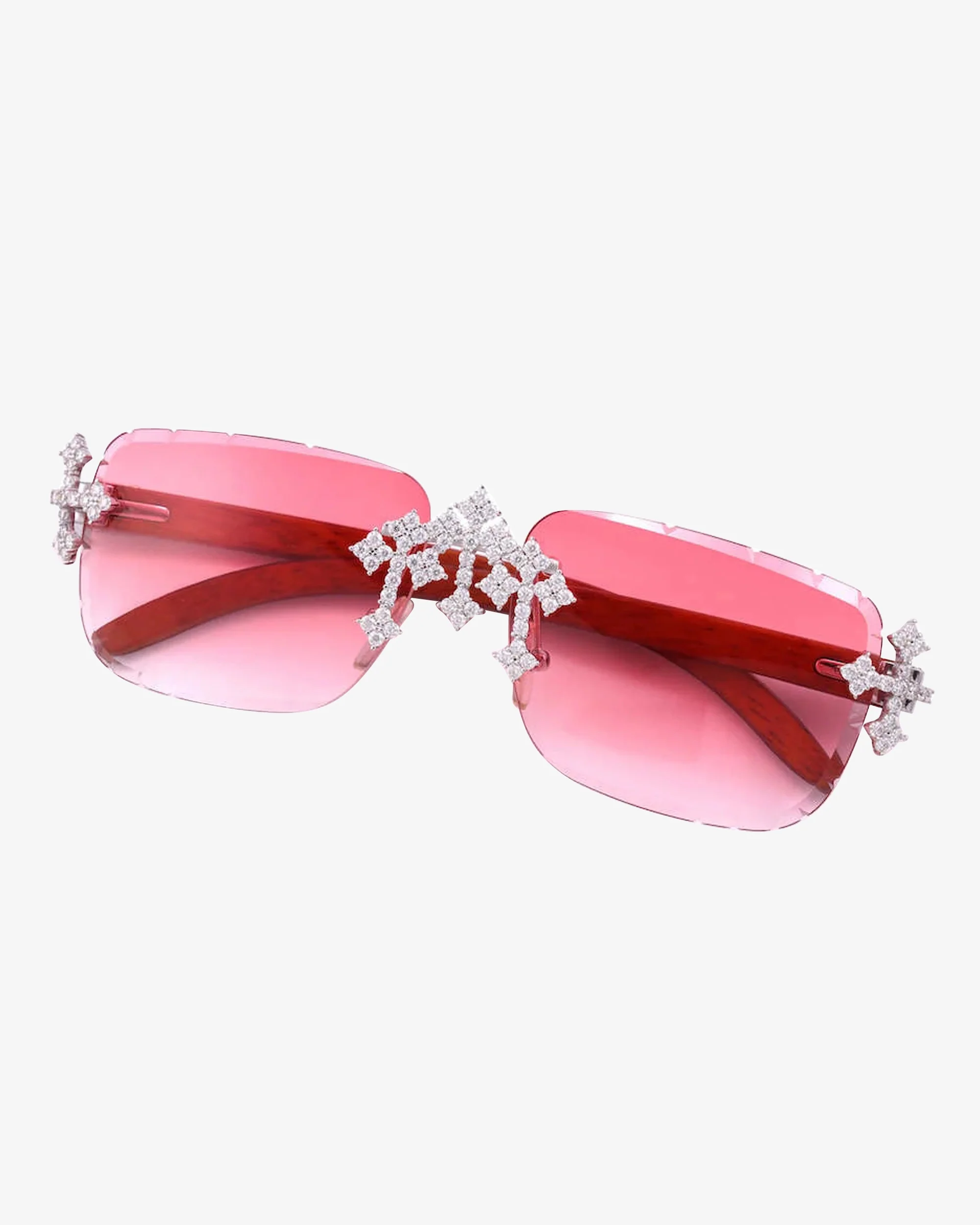 Moissanite Fleuree Cross Sunglasses 14K Gold - Image 11