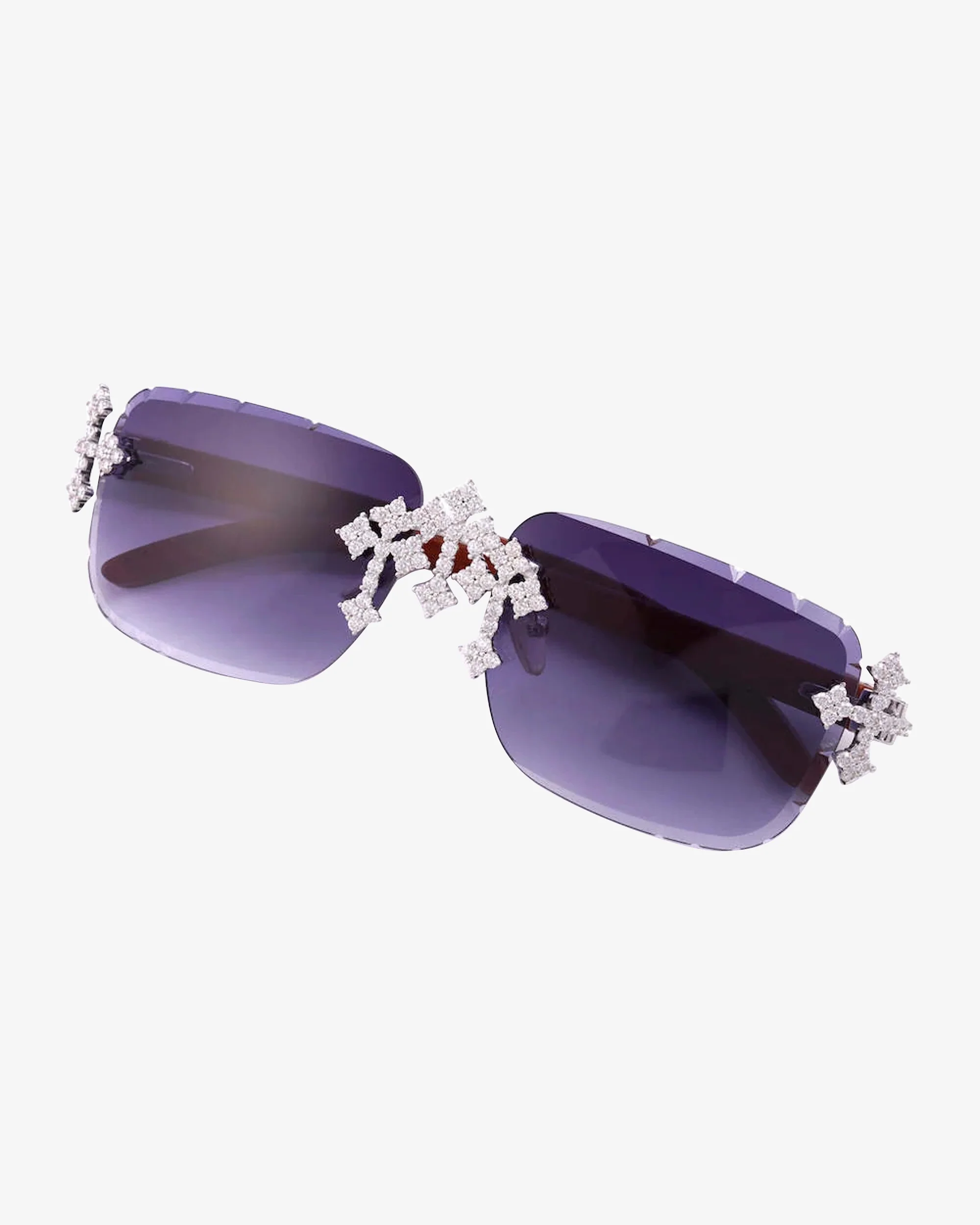 Moissanite Fleuree Cross Sunglasses 14K Gold - Image 12