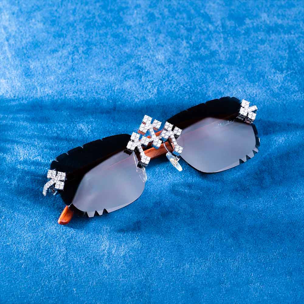 Moissanite Fleuree Cross Sunglasses 14K Gold - Image 16