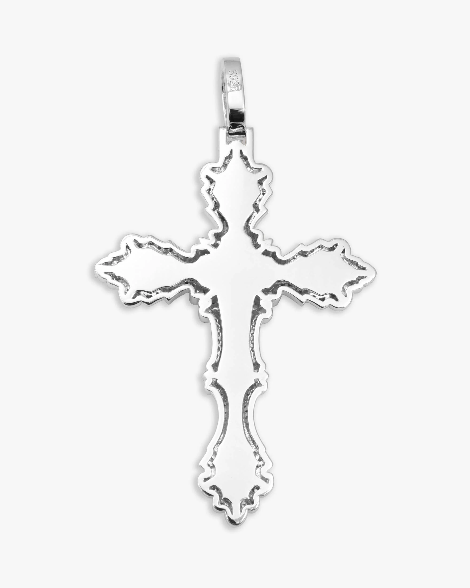 Moissanite Ornamental Cross 14K Gold - Image 4