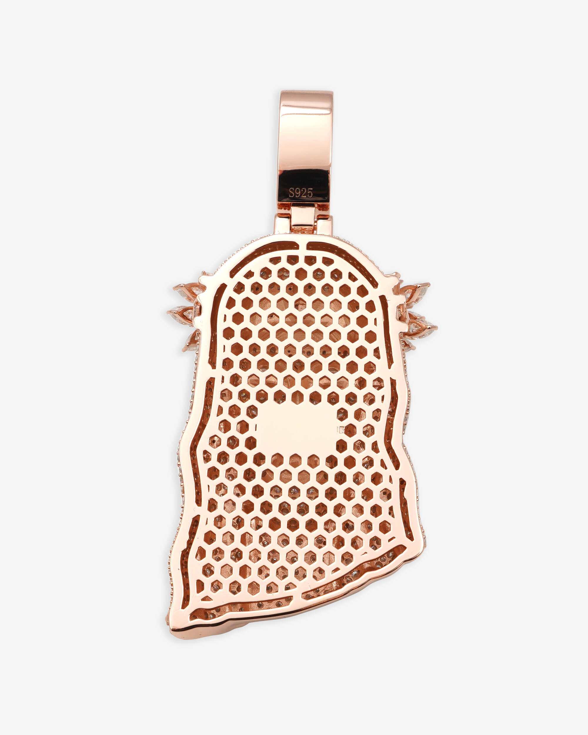 Moissanite Oval Cut Jesus Pendant 14K Gold - Image 7