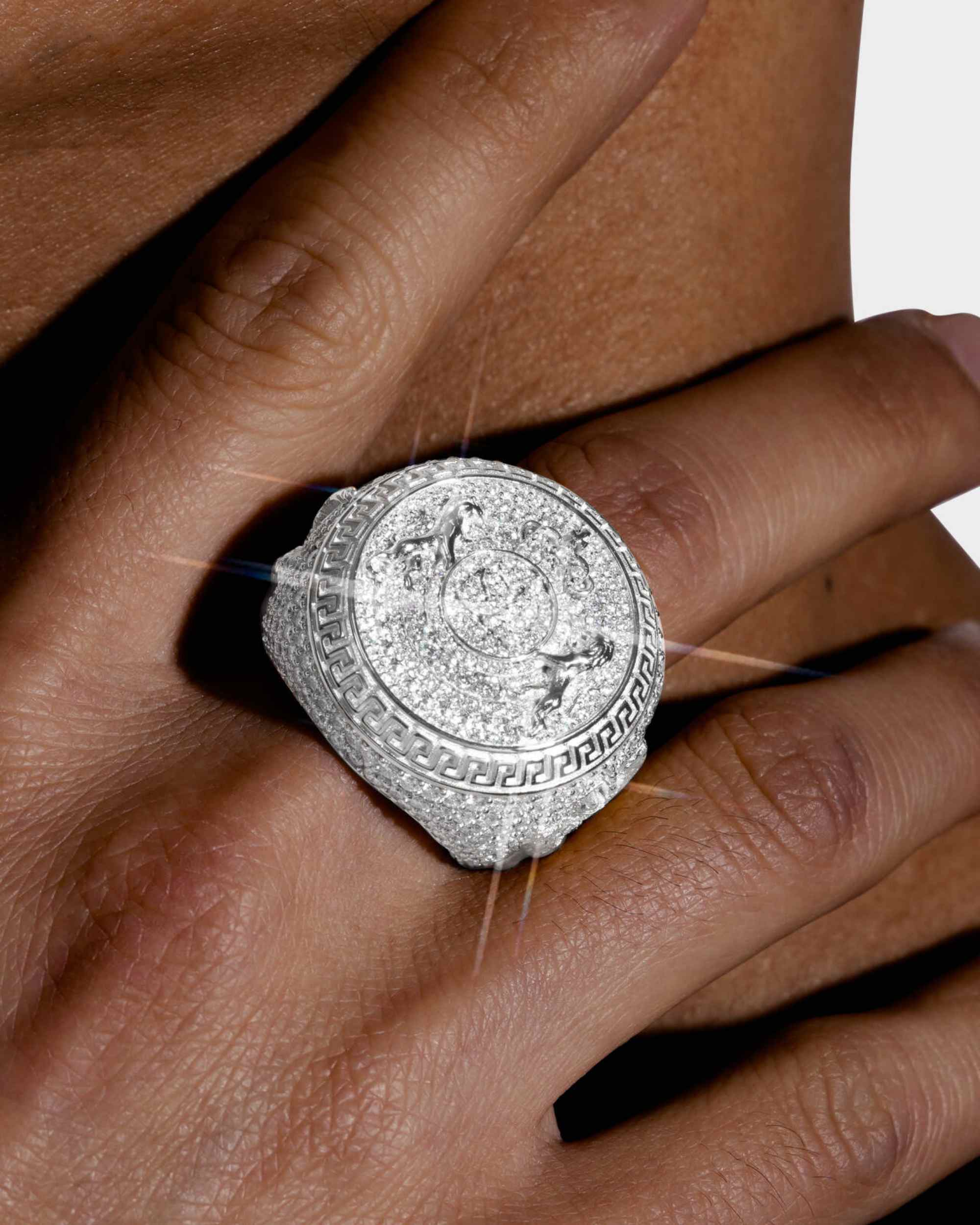 Moissanite Royal Crest Ring 14K Gold - Image 2