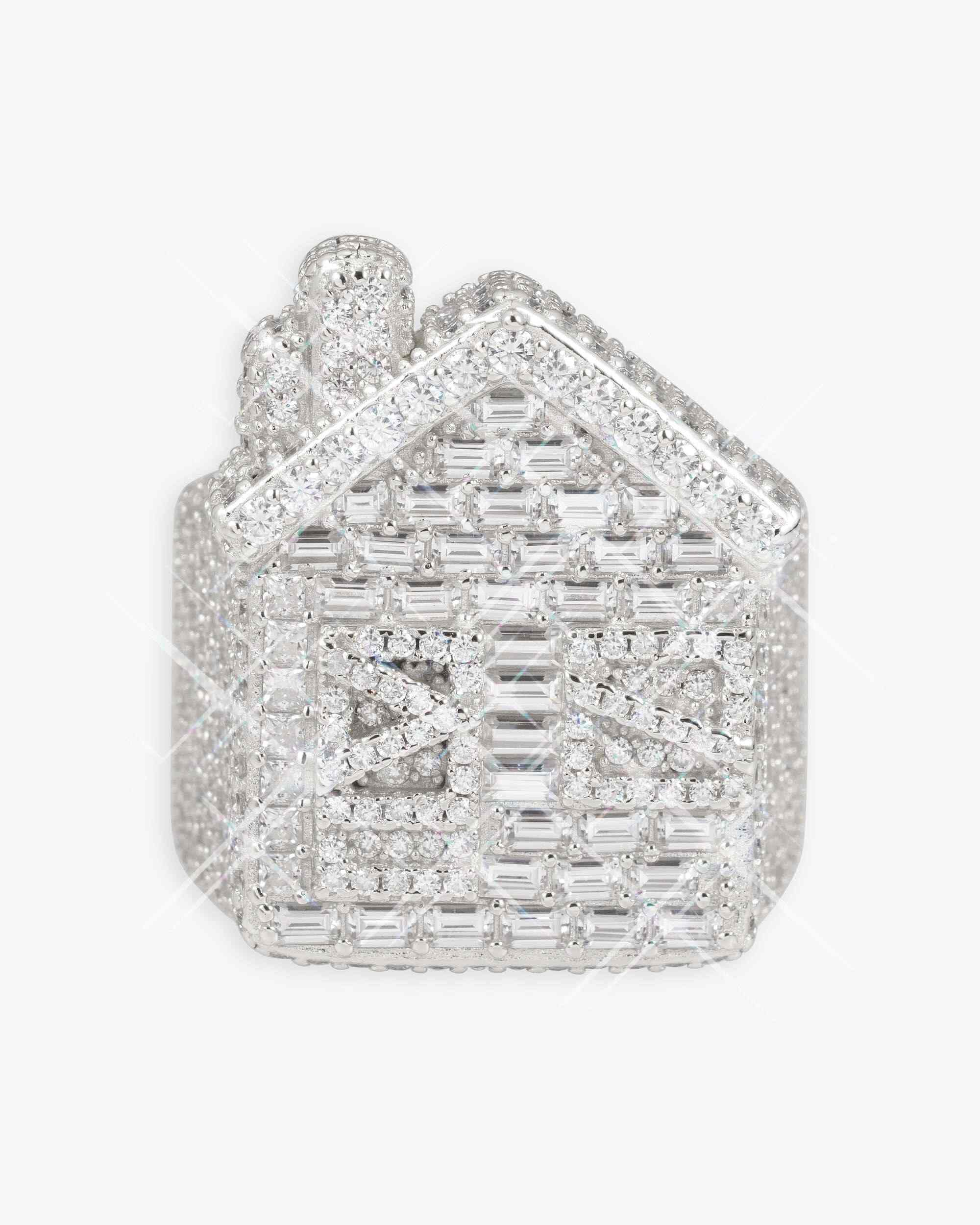 Moissanite Trap House Ring 14K Gold