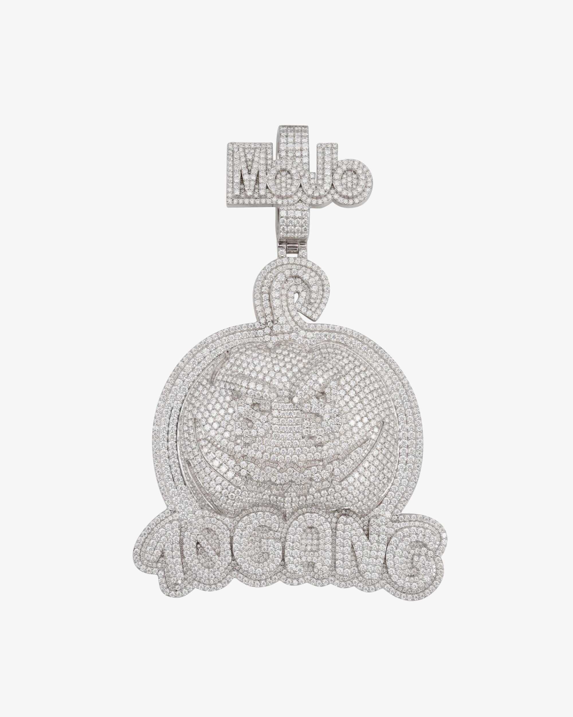 "Mojo Pumpkin Pendant" Custom Logo Moissanite Pendant 14K Gold