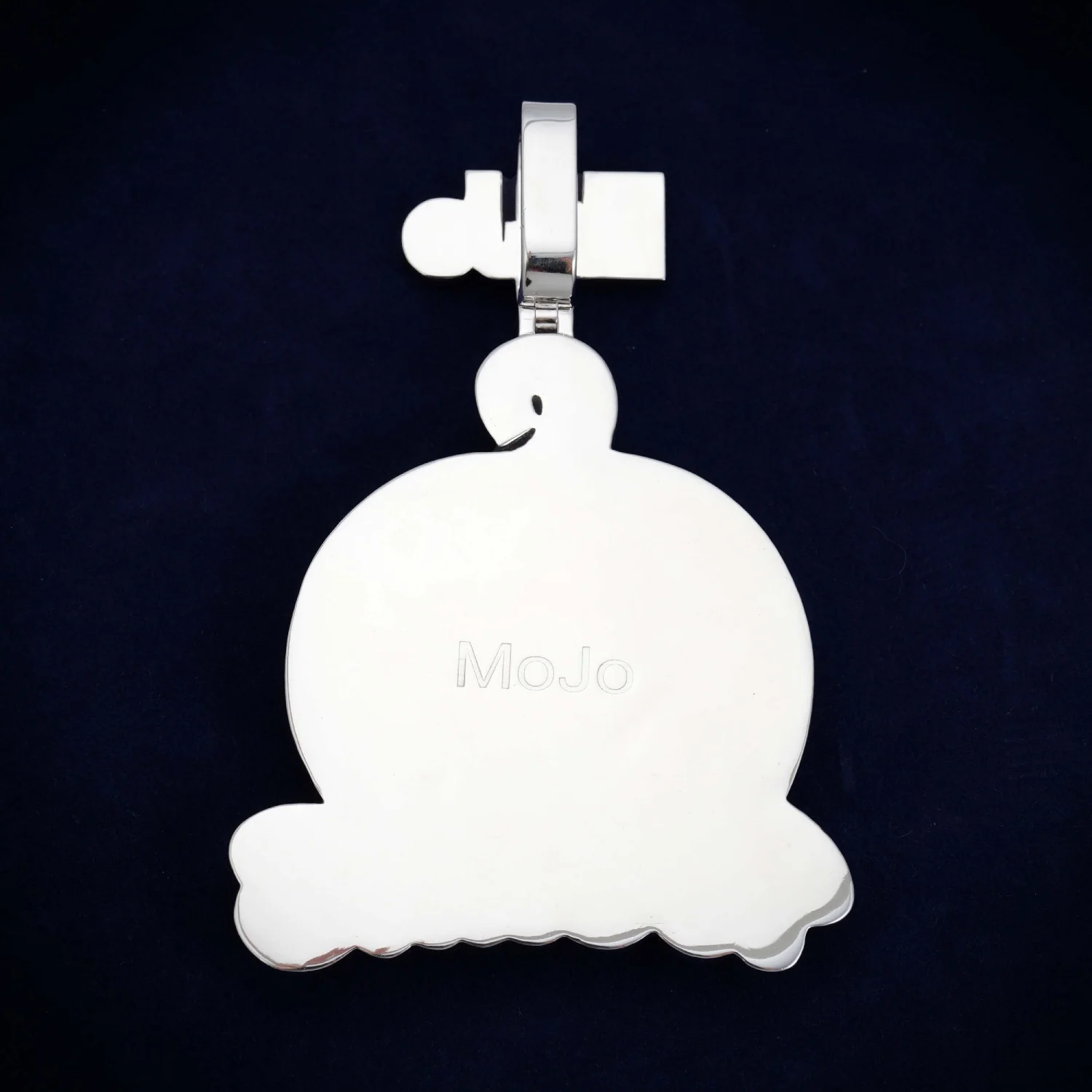 "Mojo Pumpkin Pendant" Custom Logo Moissanite Pendant 14K Gold - Image 4