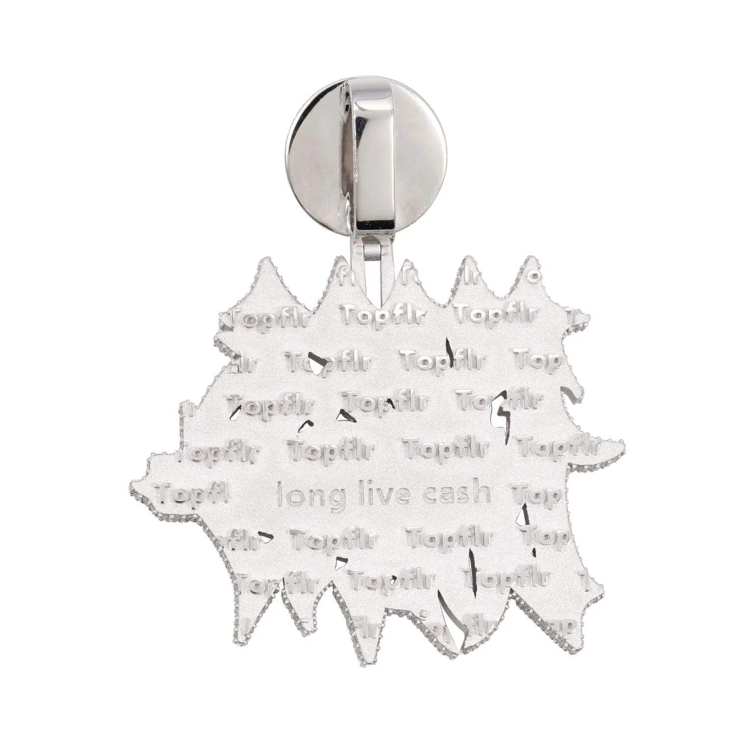 "MORE CHAOS" Custom Moissanite Name Pendant 14K Gold - Image 4