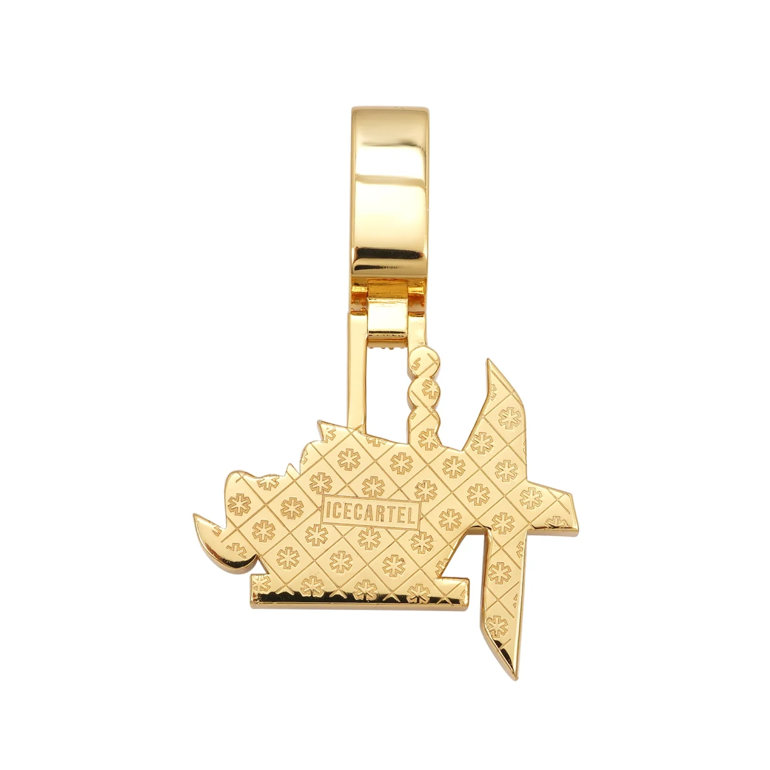 "MOVIE PRODUCTION" Custom Logo Moissanite Pendant 14K Gold - Image 3