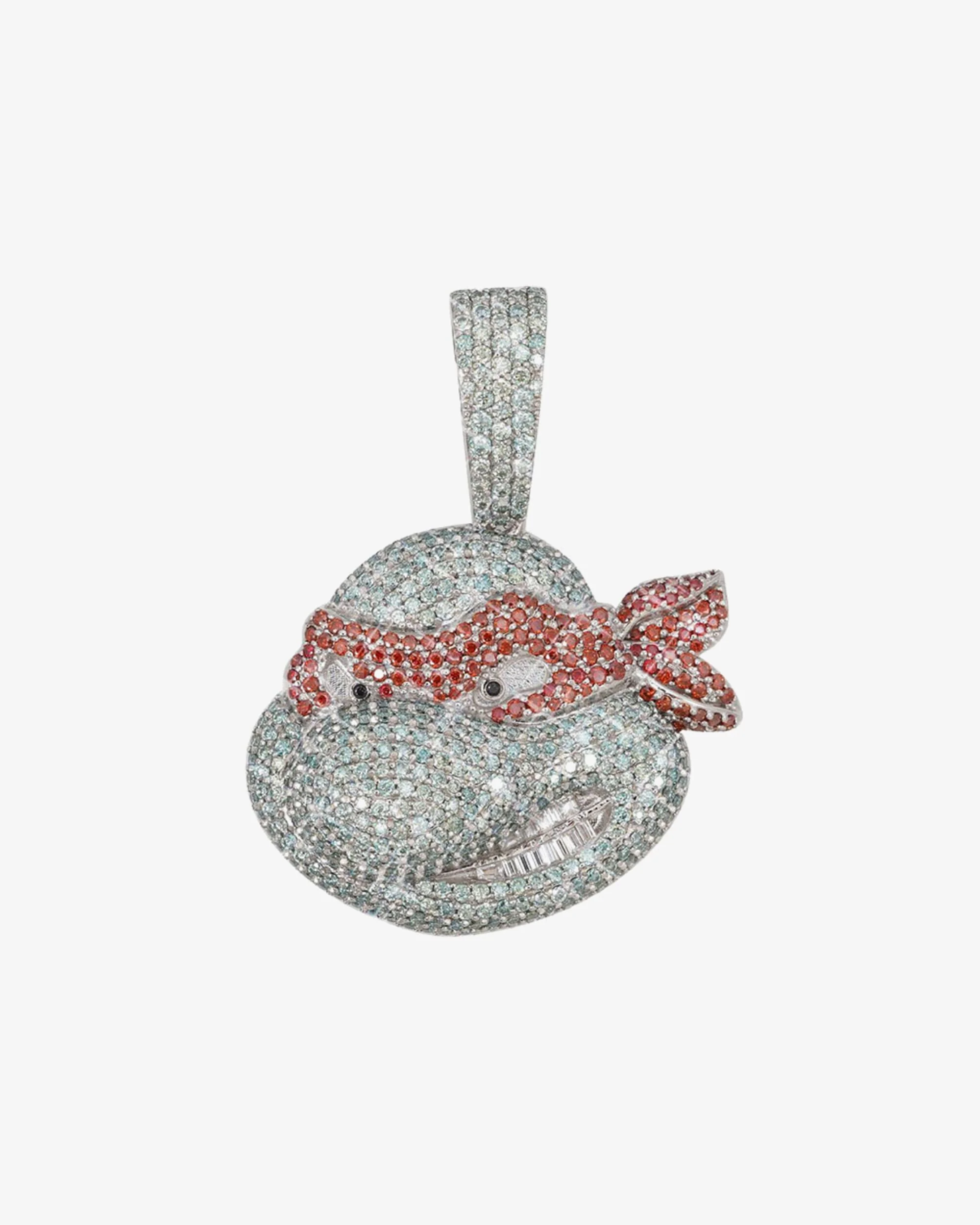 "NINJA TURTLE" Custom Moissanite Logo Pendant 14K Gold
