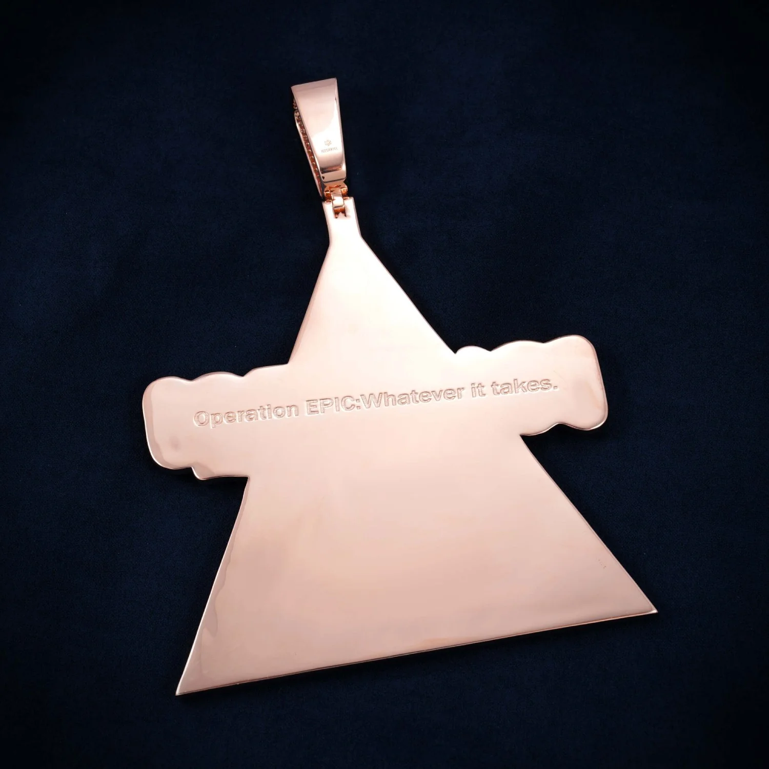 "OBLIGATED" Custom Moissanite Pendant 14K Gold - Image 3