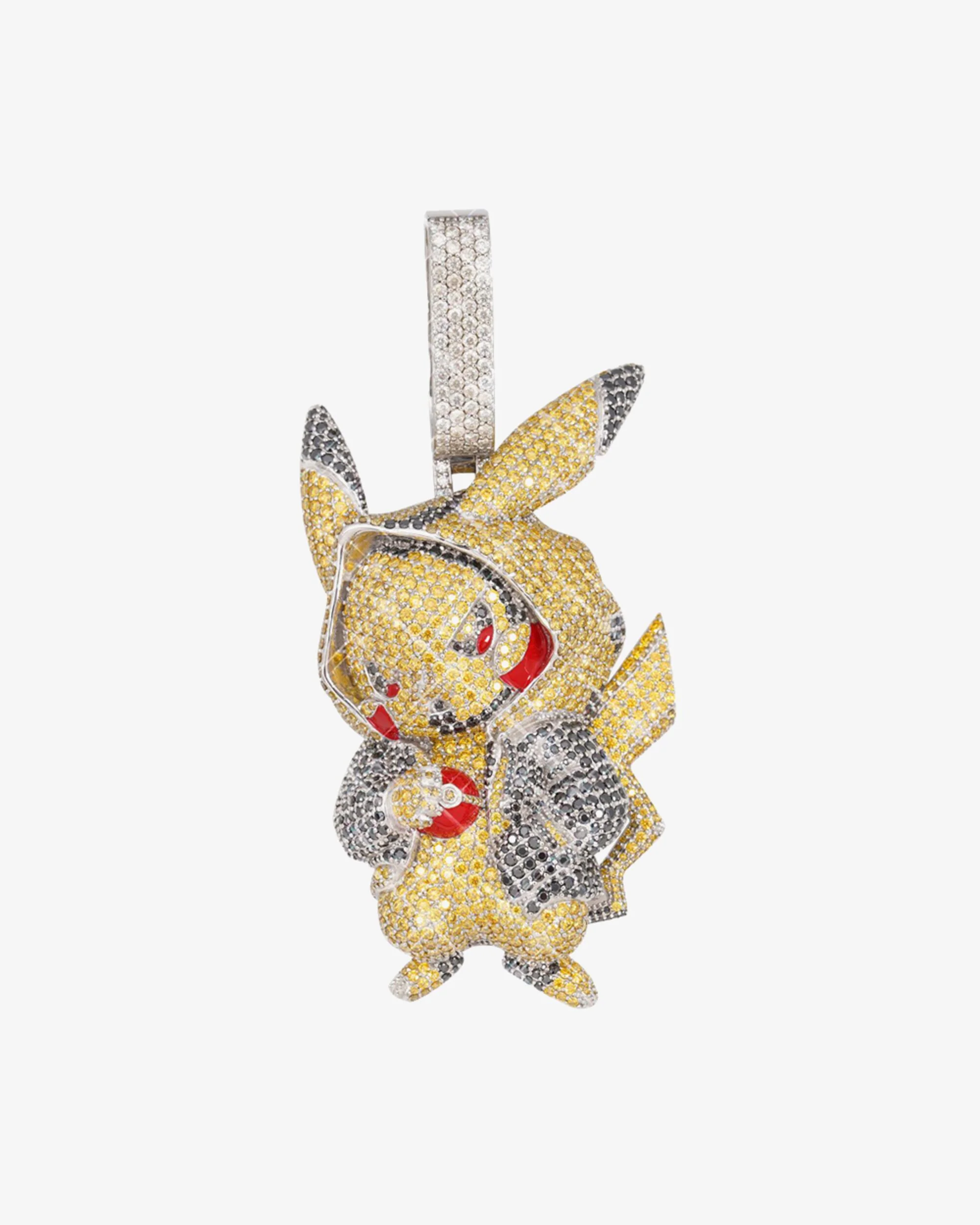 "PIKACHU" Custom Moissanite Logo Pendant 14K Gold