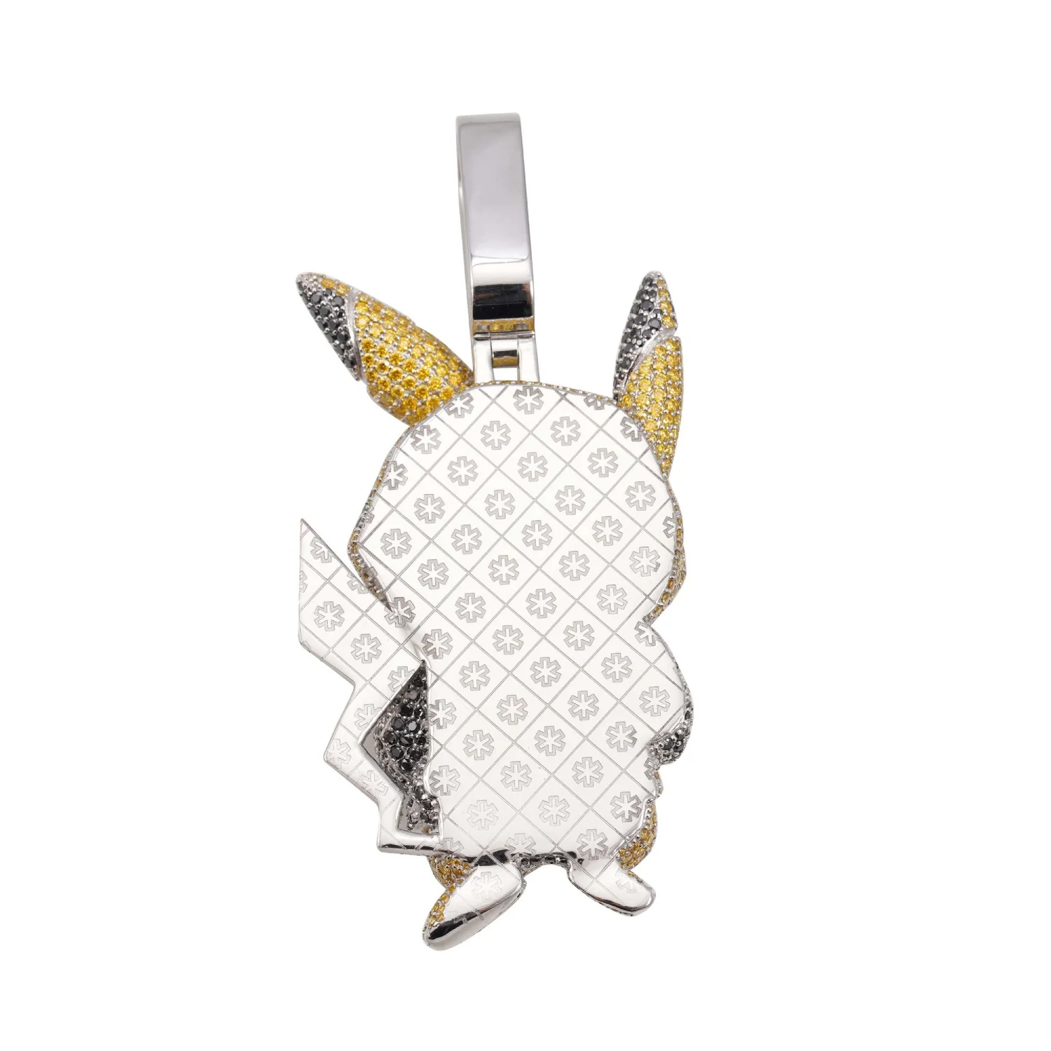 "PIKACHU" Custom Moissanite Logo Pendant 14K Gold - Image 3