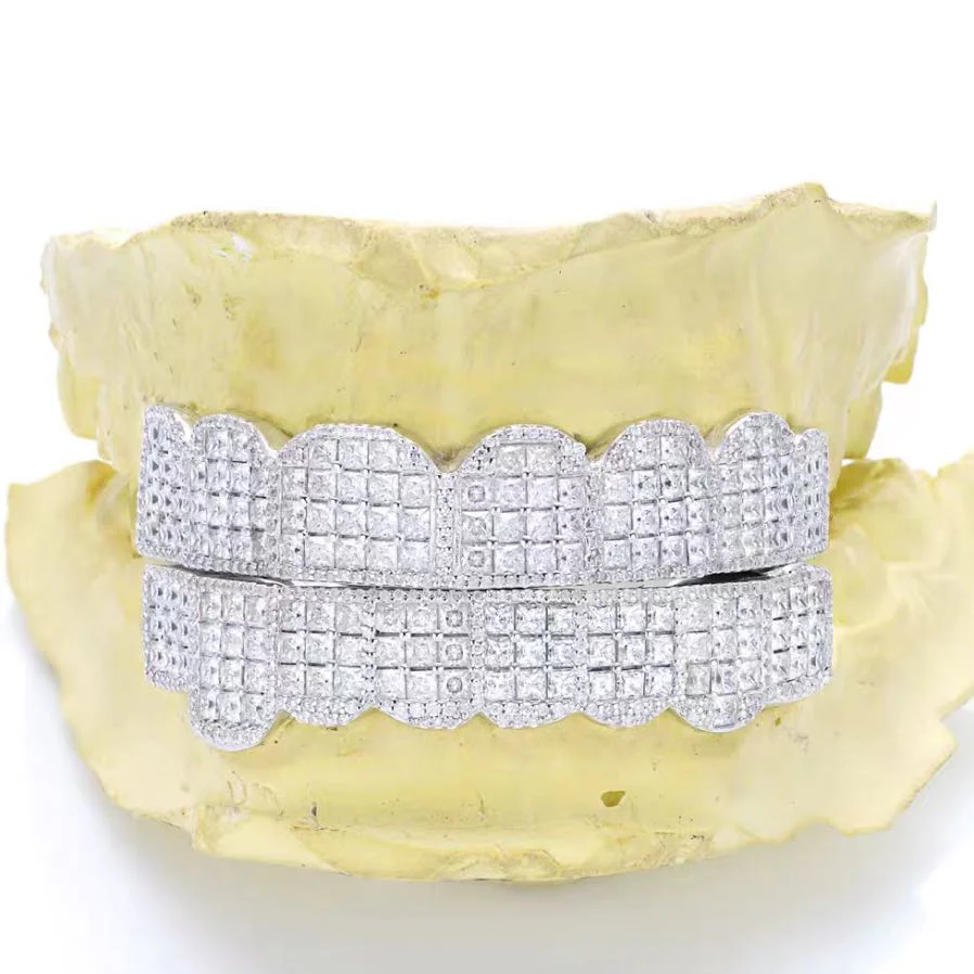 Prong Set Princess Cut Moissanite Diamond Grillz - Image 3