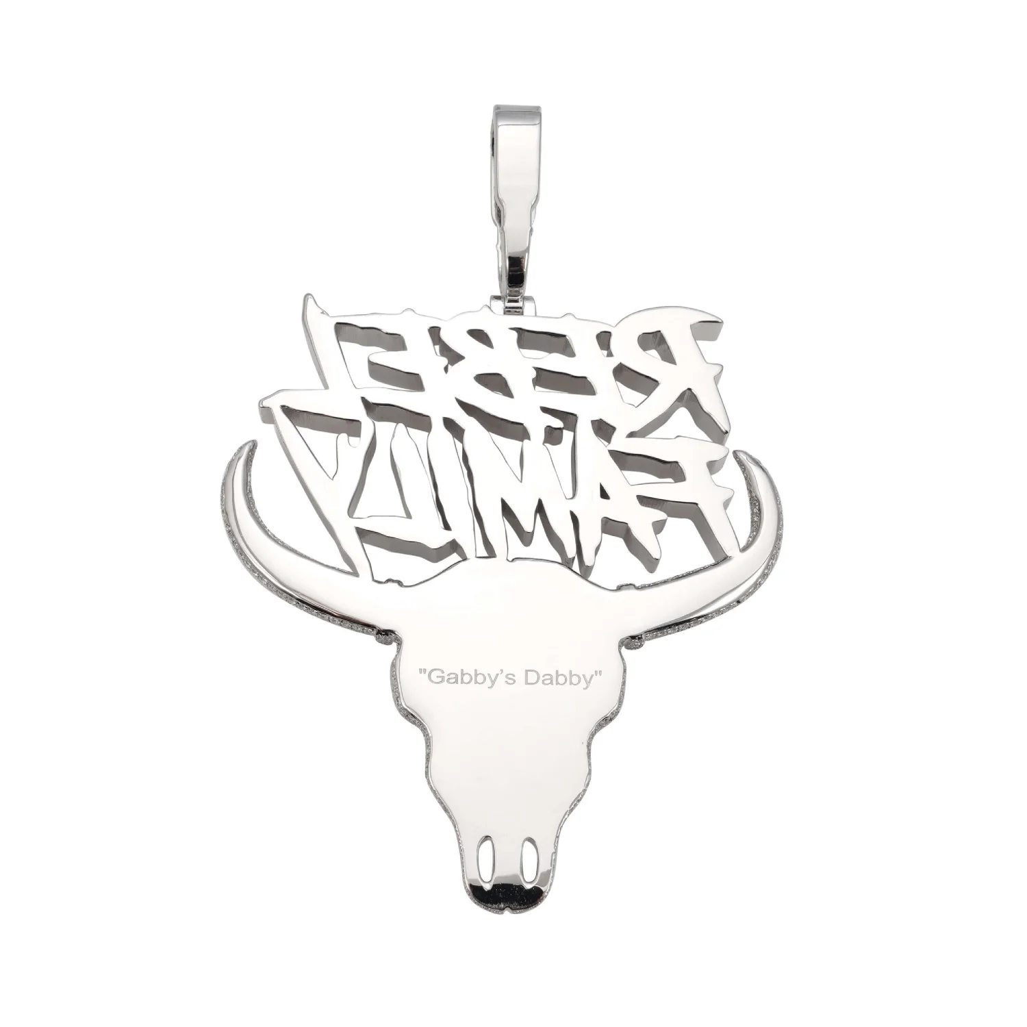 "REBEL FAMILY" Custom Logo Moissanite Pendant 14K Gold - Image 3