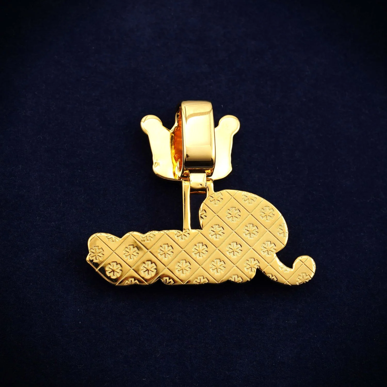 "Rome" Custom Name Moissanite Pendant 14K Gold - Image 3