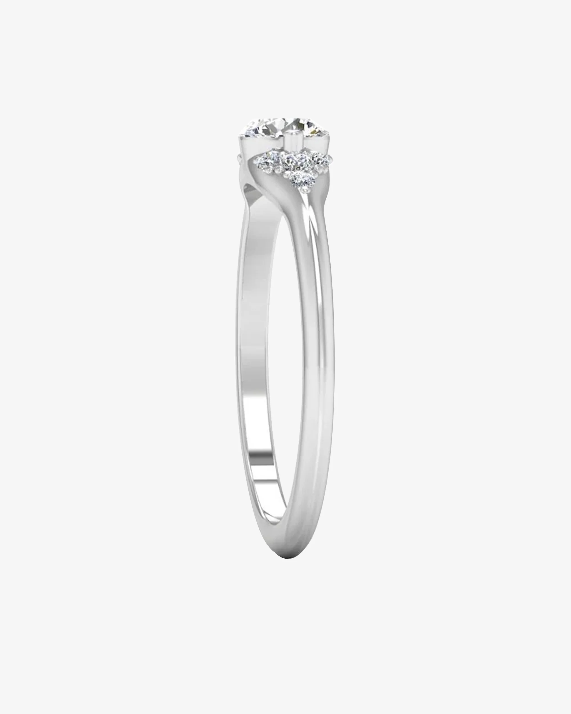 Round Moissanite Engagement Ring - Image 4