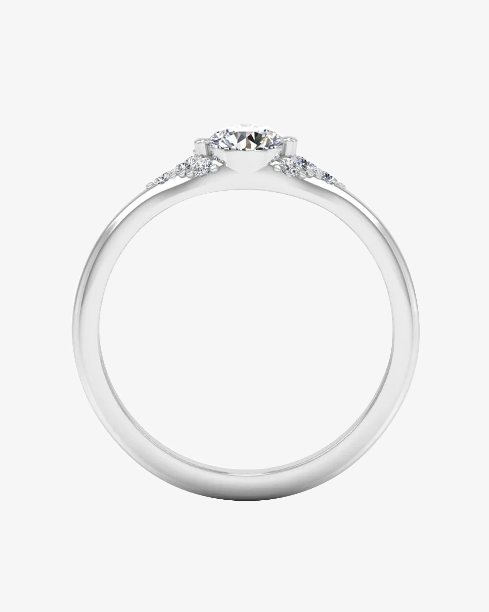 Round Moissanite Engagement Ring - Image 5