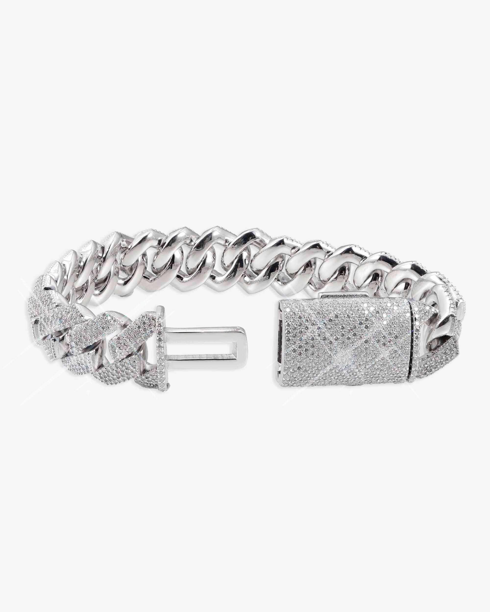 Moissanite Cuban Link Bracelet 14K Gold (ALL SIZES) - Image 16
