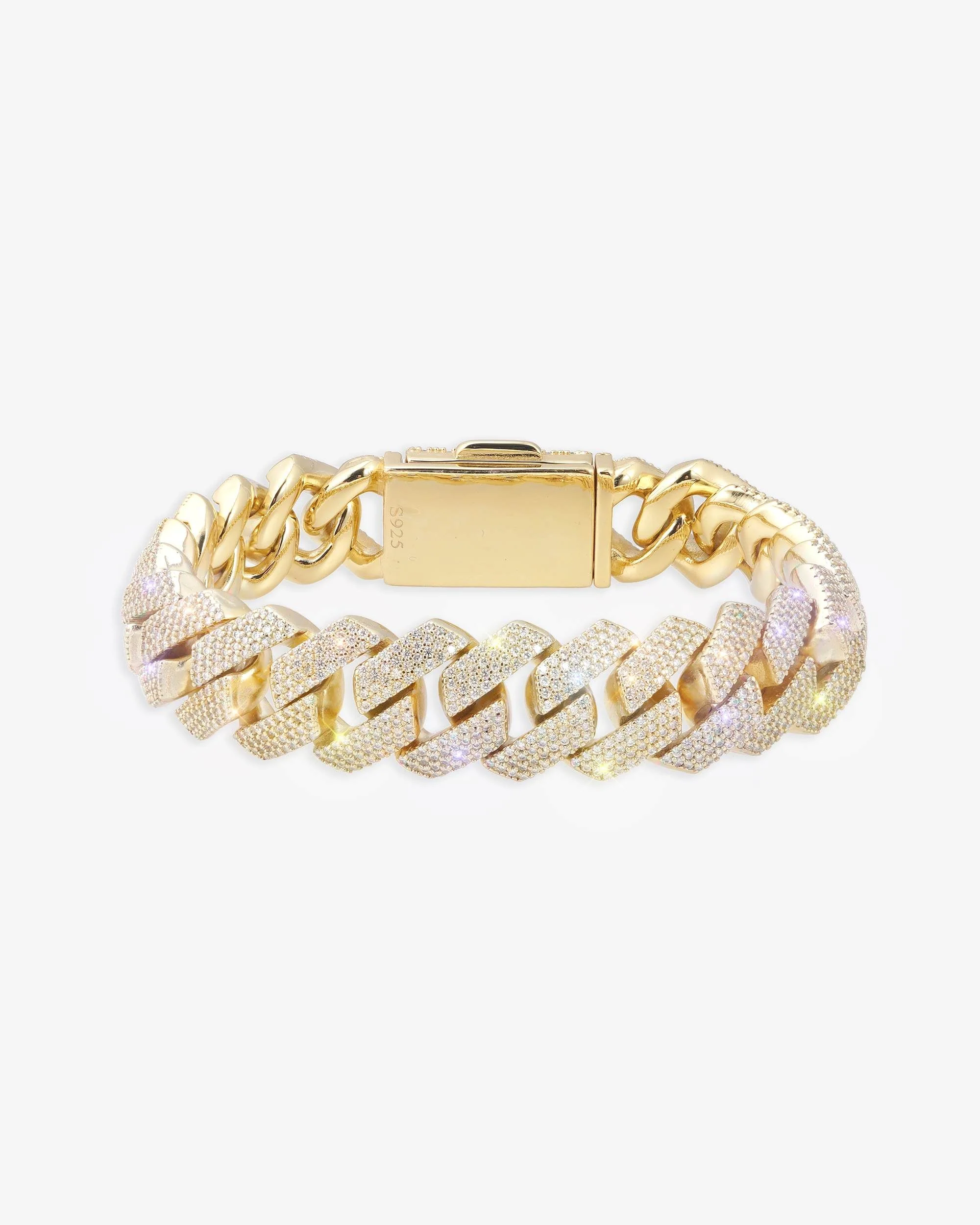 Moissanite Cuban Link Bracelet 14K Gold (ALL SIZES) - Image 21