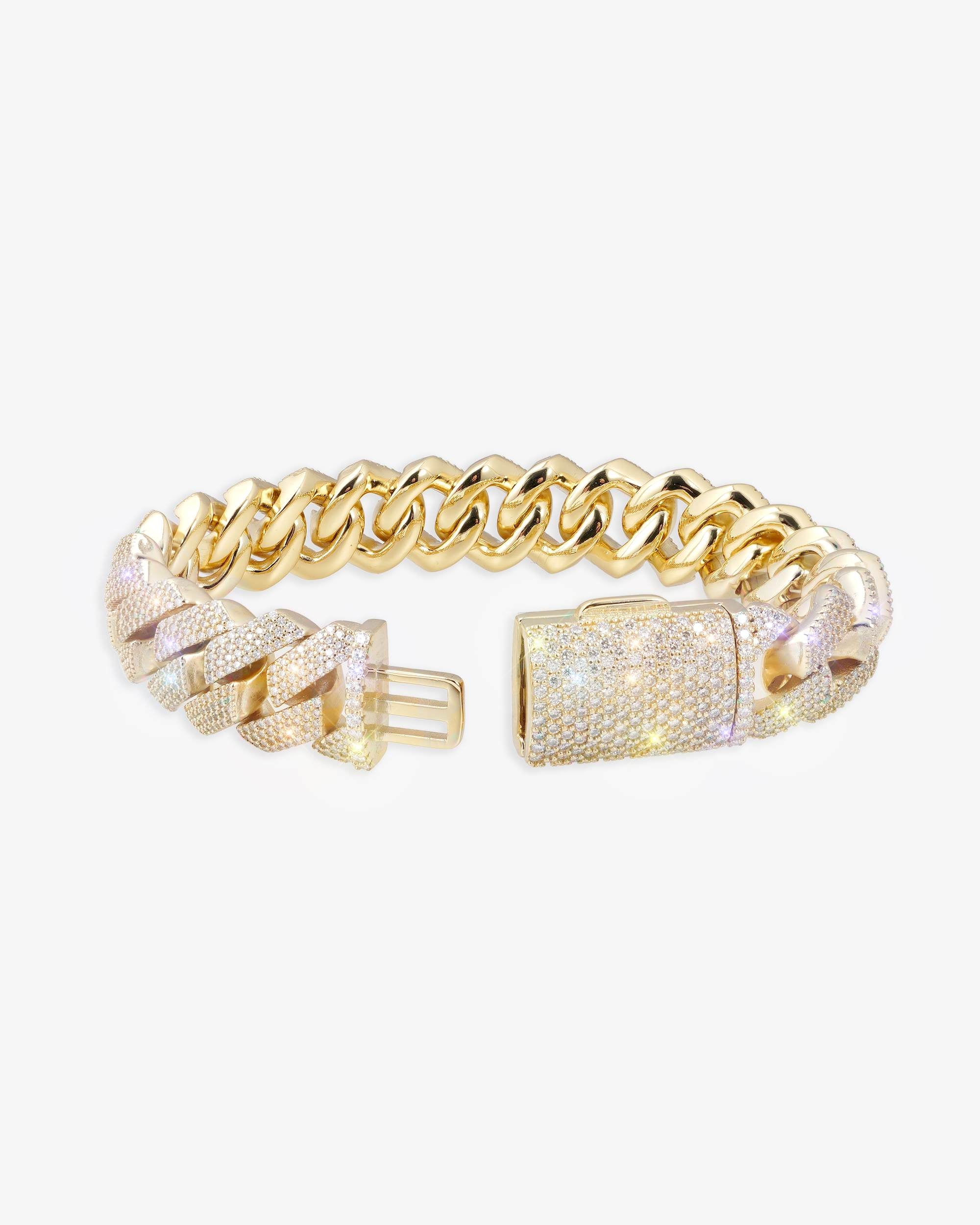 Moissanite Cuban Link Bracelet 14K Gold (ALL SIZES) - Image 23