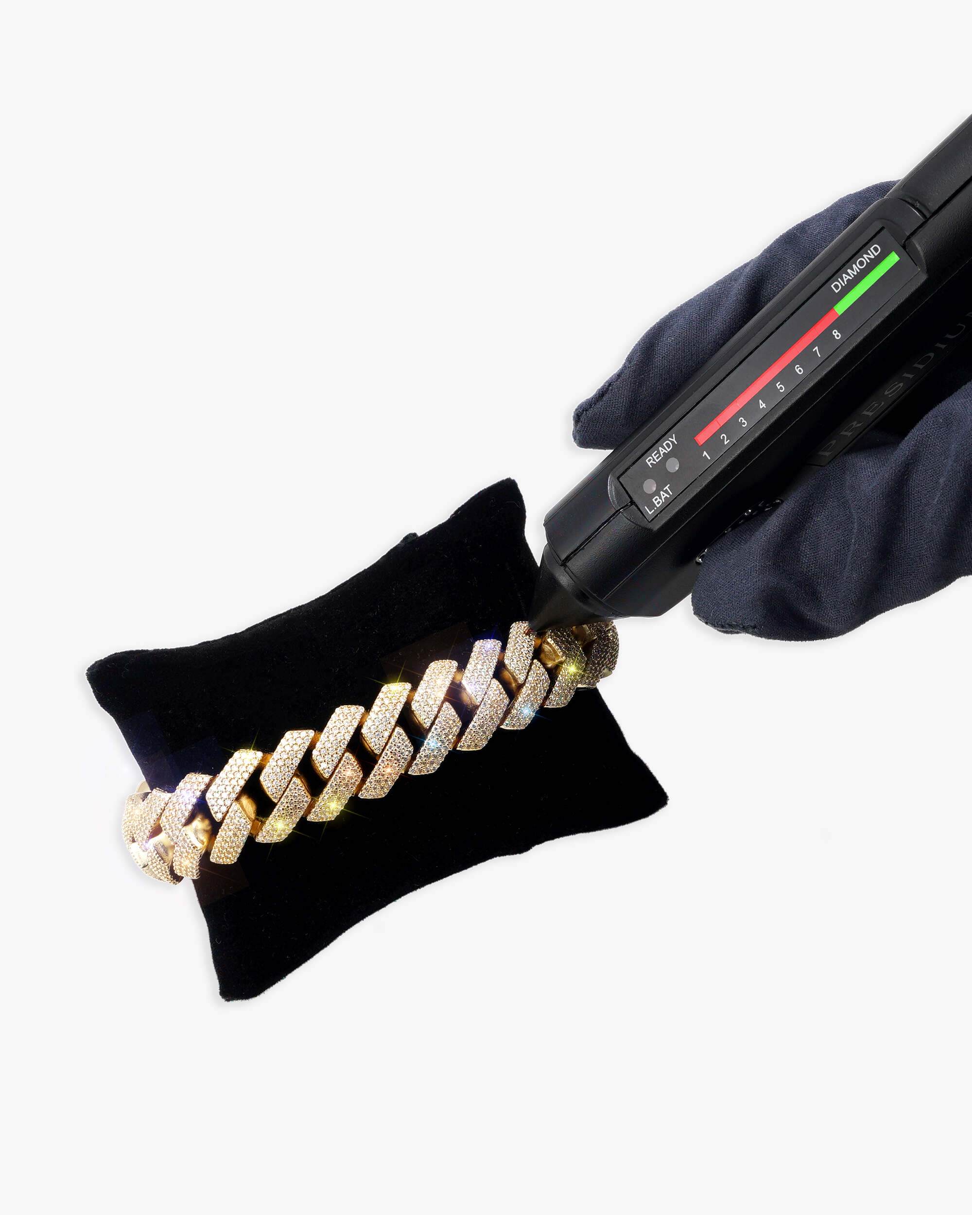 Moissanite Cuban Link Bracelet 14K Gold (ALL SIZES) - Image 25