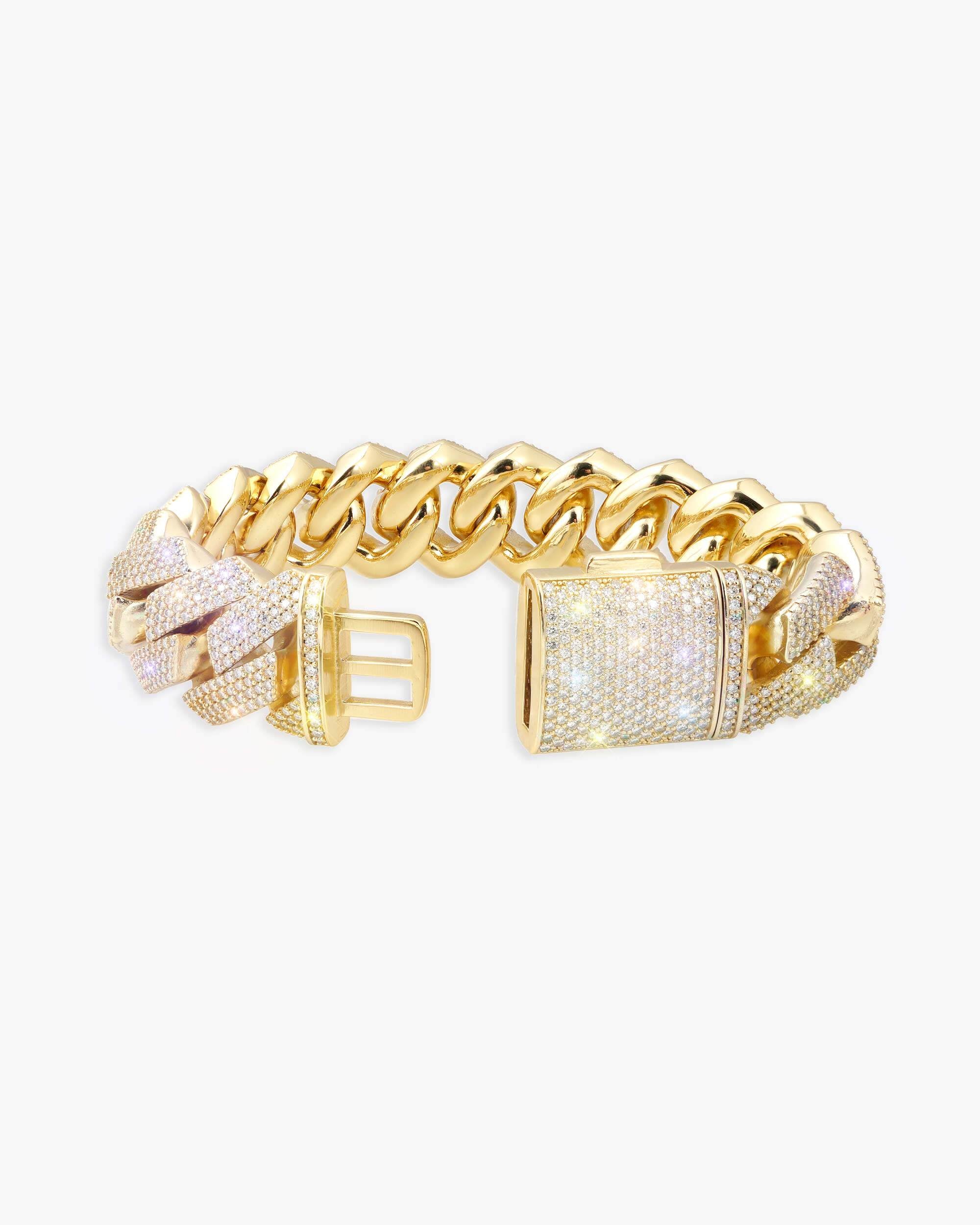 Moissanite Cuban Link Bracelet 14K Gold (ALL SIZES) - Image 31