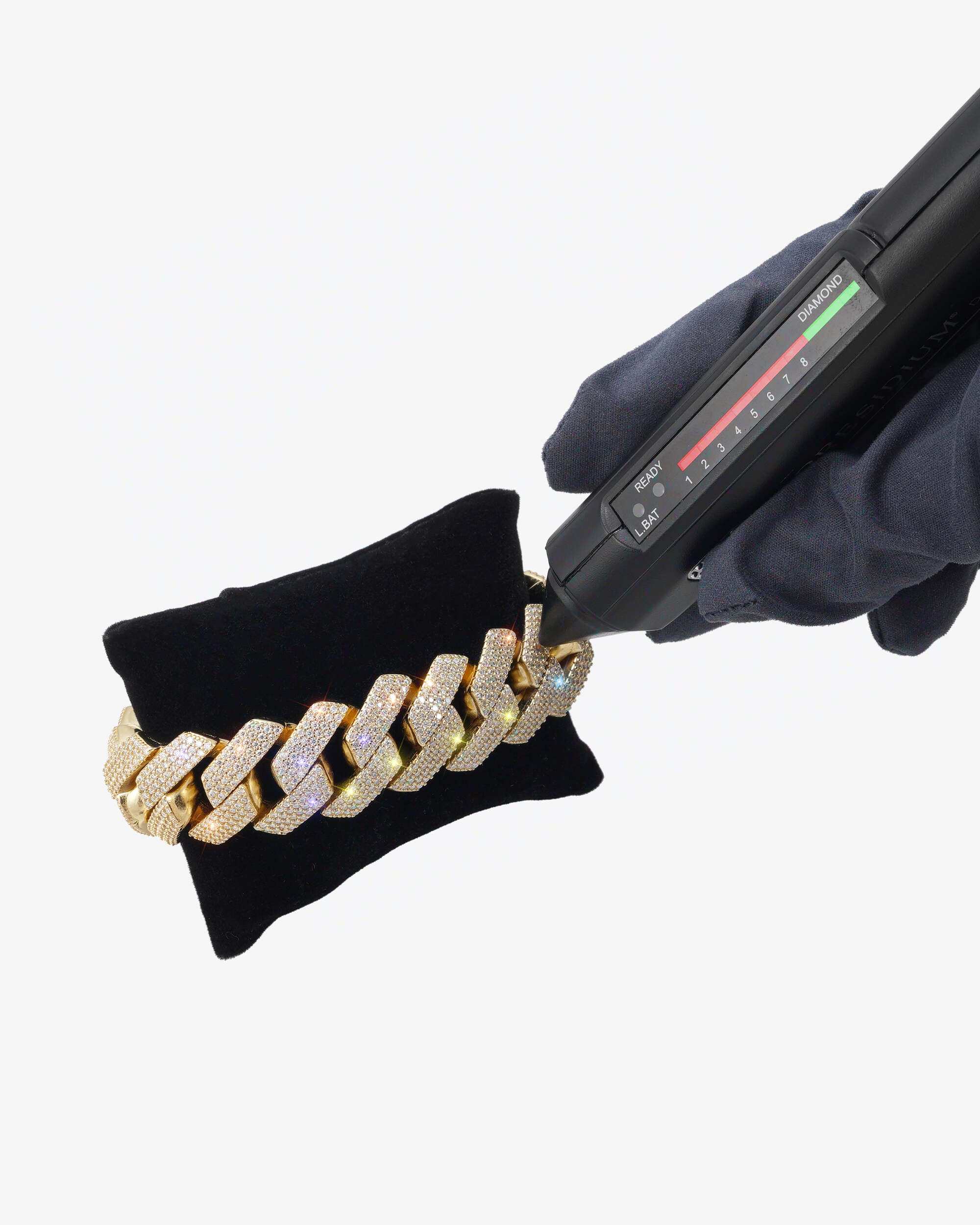 Moissanite Cuban Link Bracelet 14K Gold (ALL SIZES) - Image 33