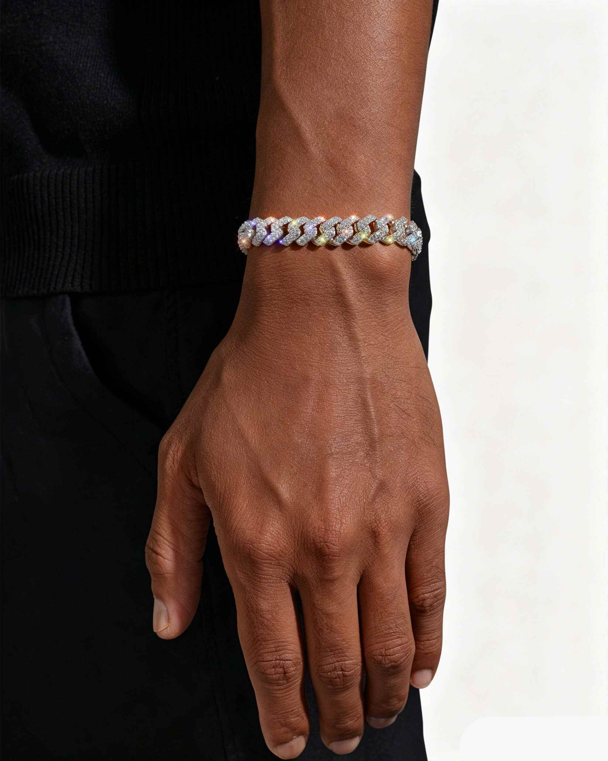 Moissanite Cuban Link Bracelet 14K Gold (ALL SIZES) - Image 36